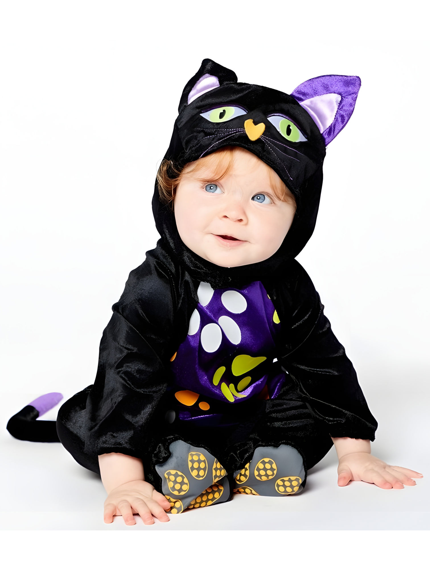 Halloween Katzen Kostüm für Babys