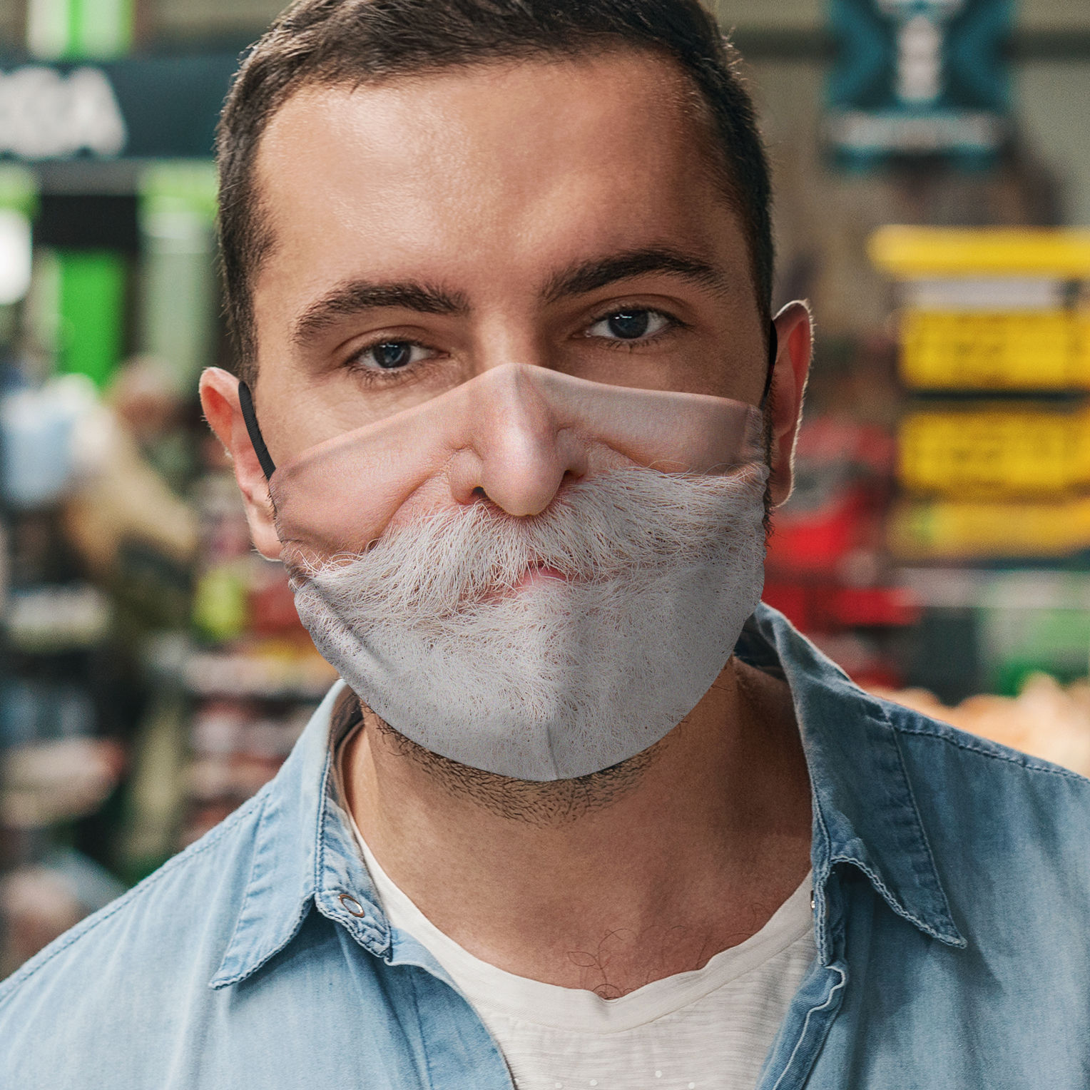 Stoffmaske Weihnachtsmann