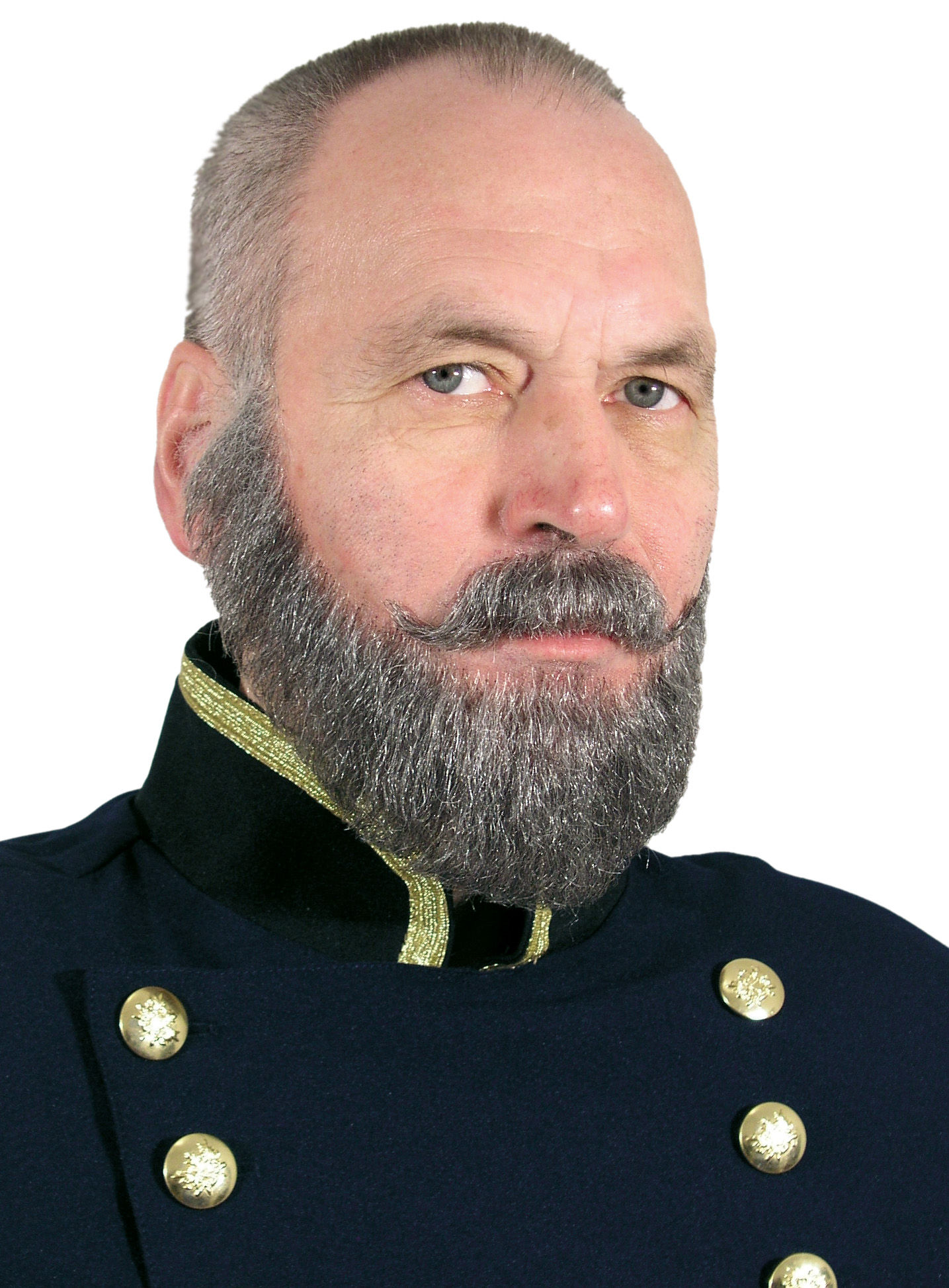 Bartset Kapitän mit Vollbart und Schnurrbart