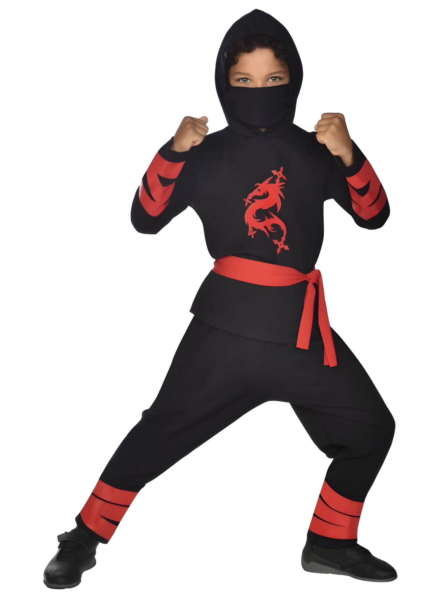 Ninja Kostüm für Kinder schwarz