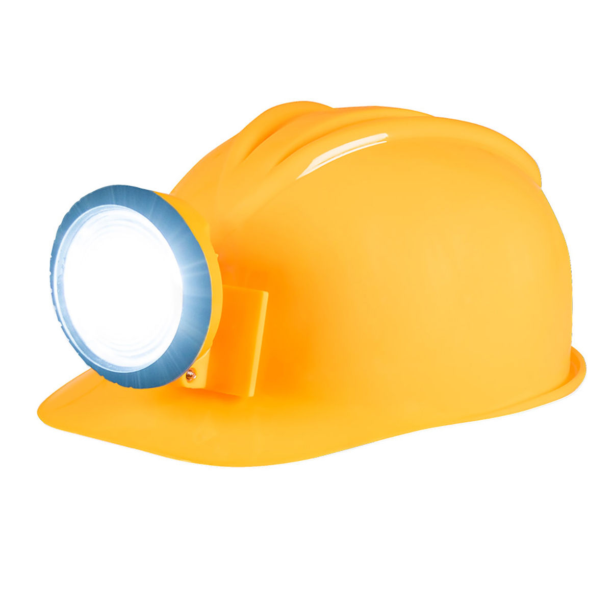Bouwvakkerhelm met lamp