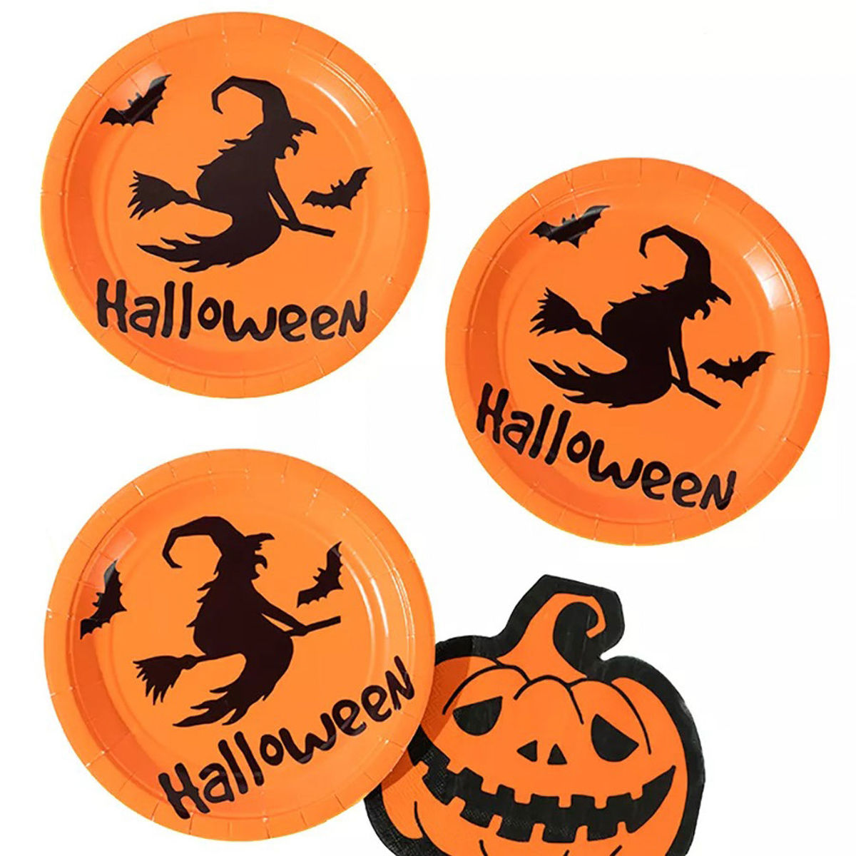 Halloween Party Geschirr und Deko Set XXL 53-teilig