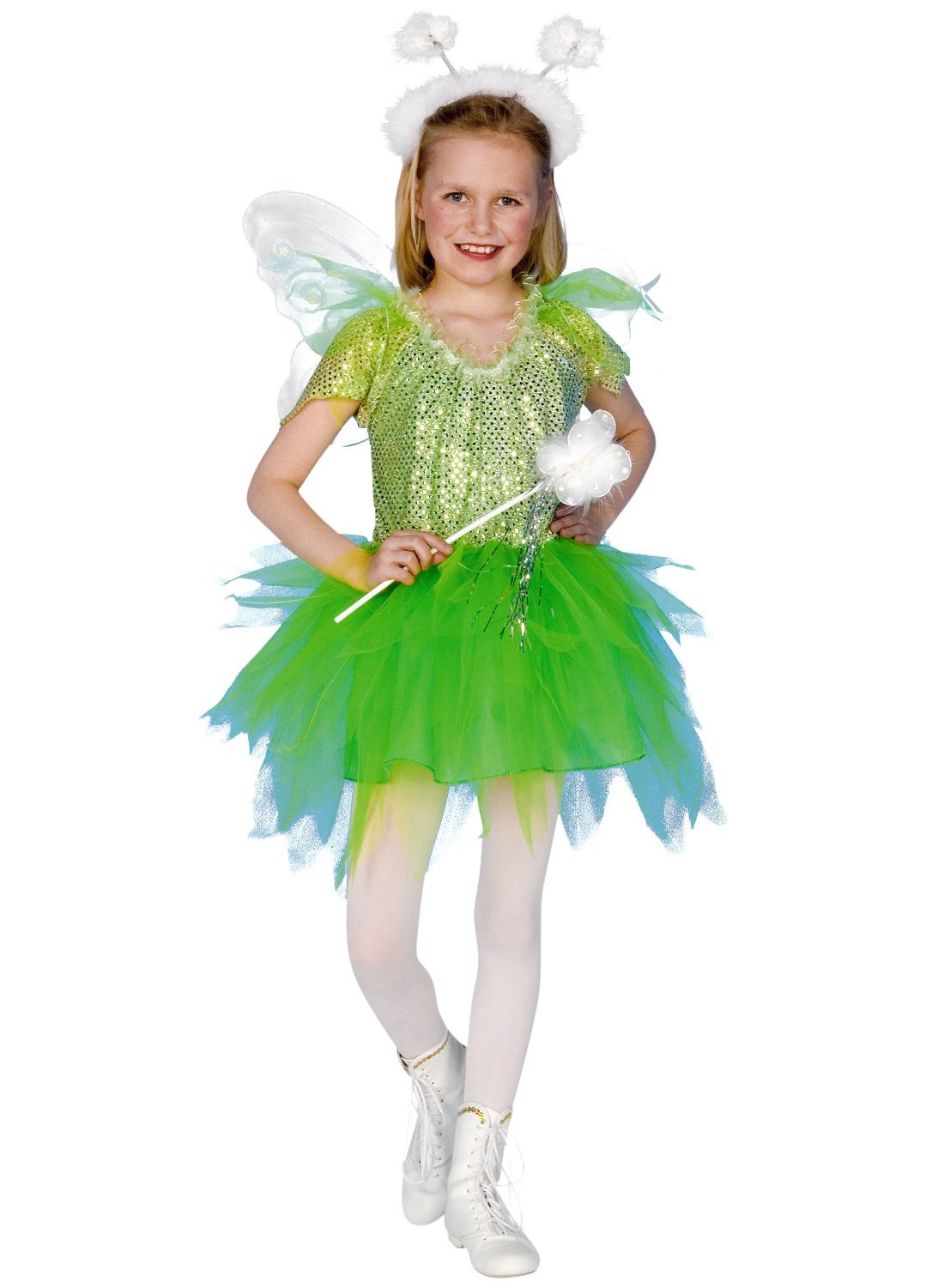 Groene Glitter Fee Kinderkostuum