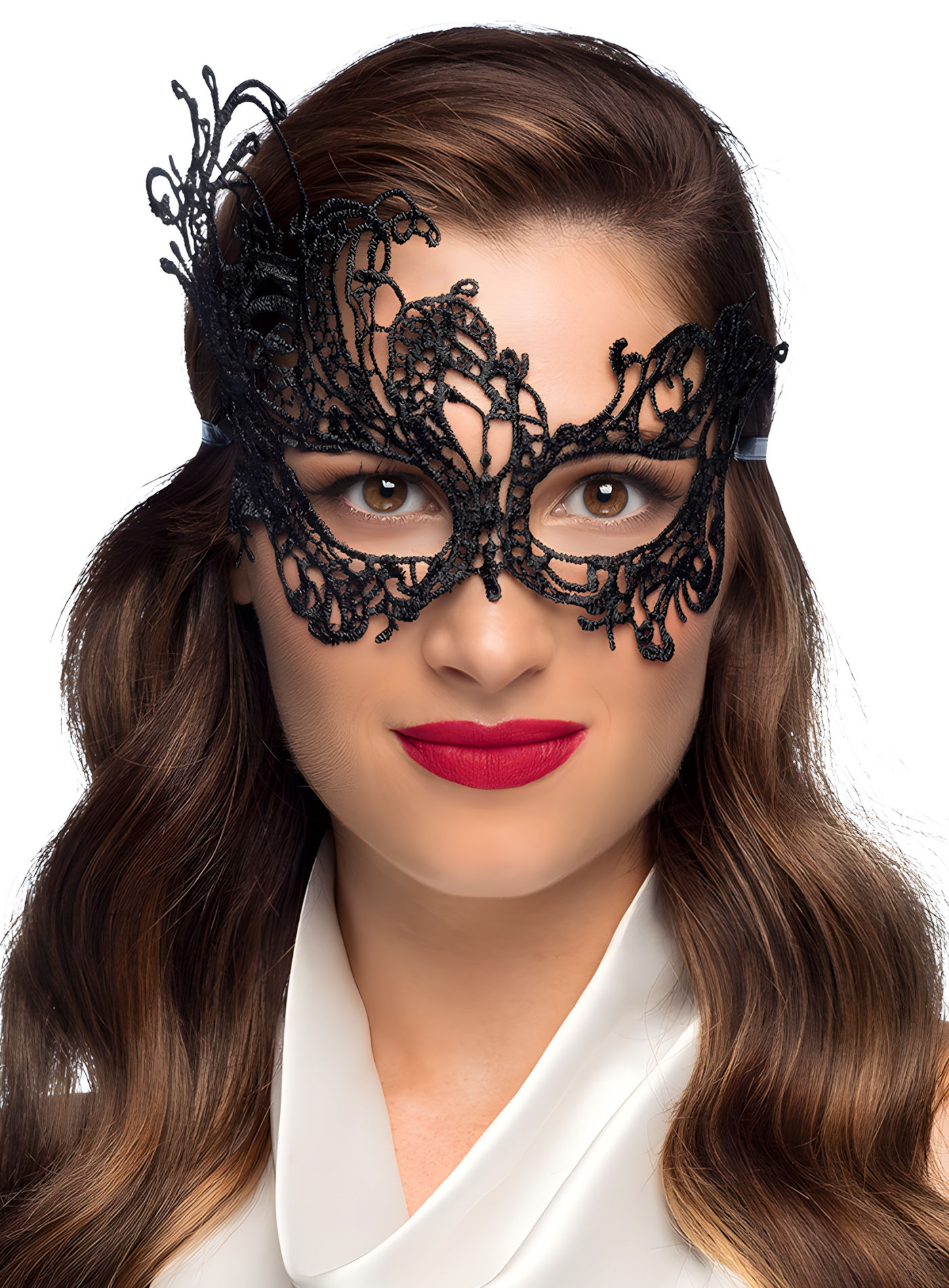 Zwart asymmetrisch kanten masker