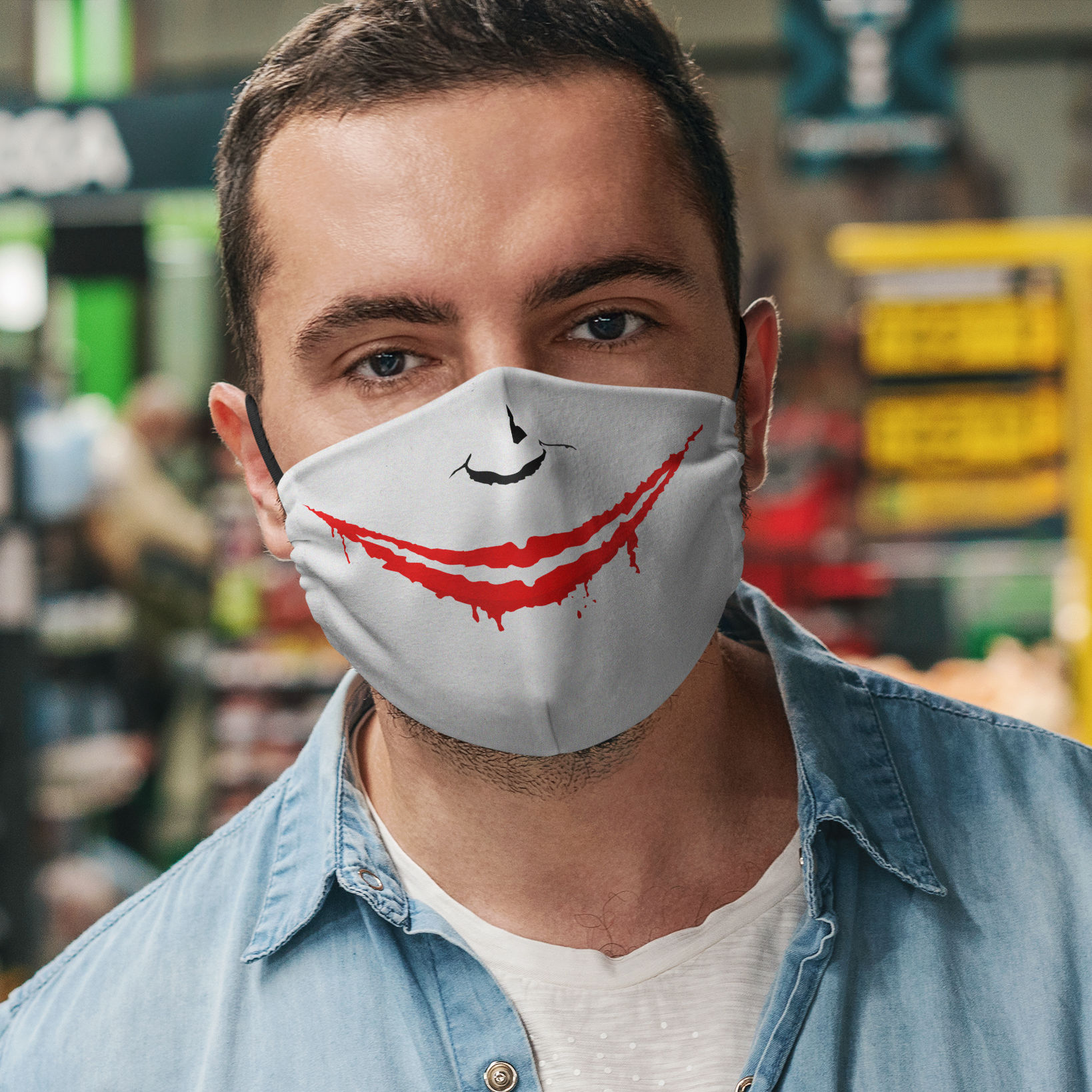 Stoffen masker Horror-Clown Why So Serious?