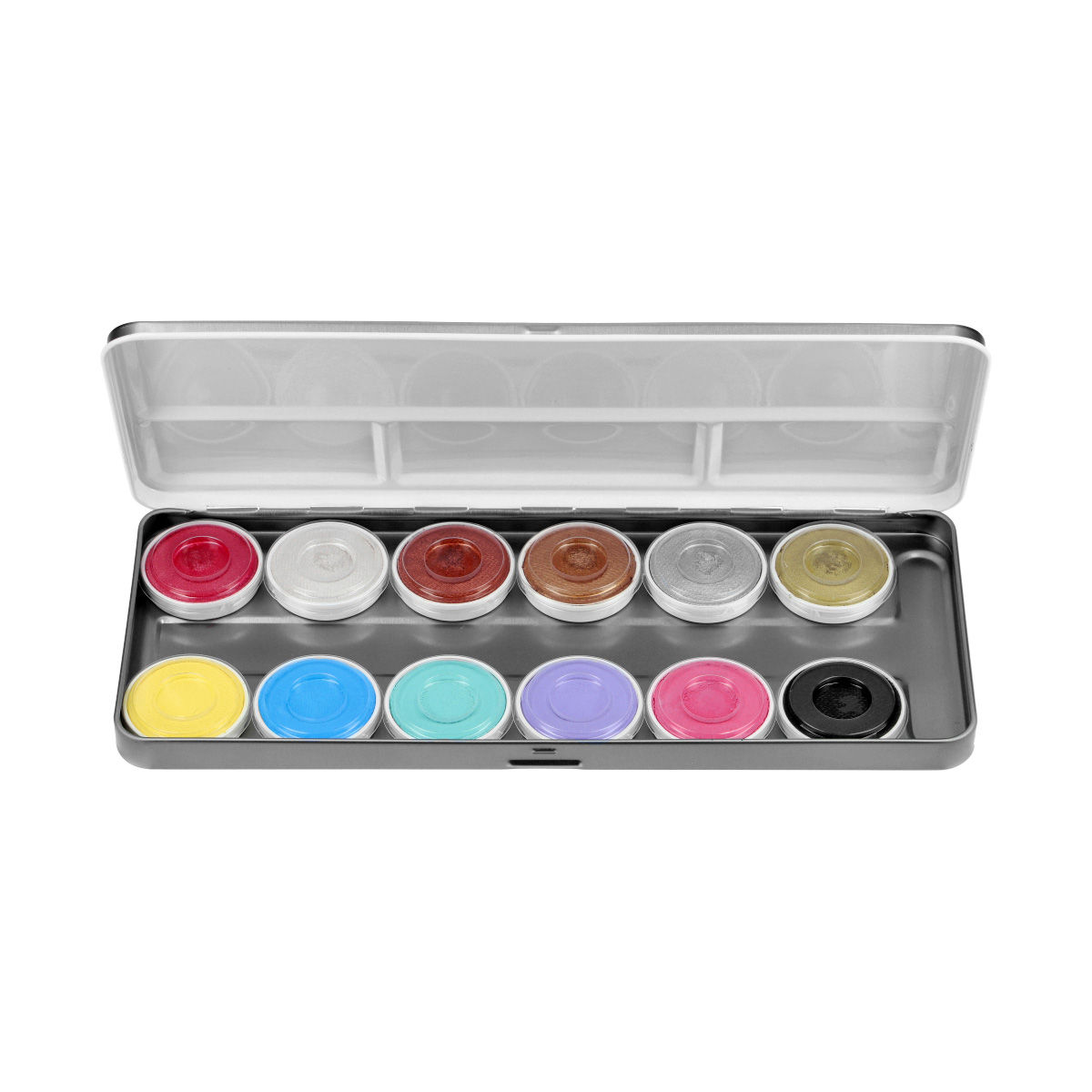 Waterschmink Pastel & Shimmer - Palet met 12 kleuren