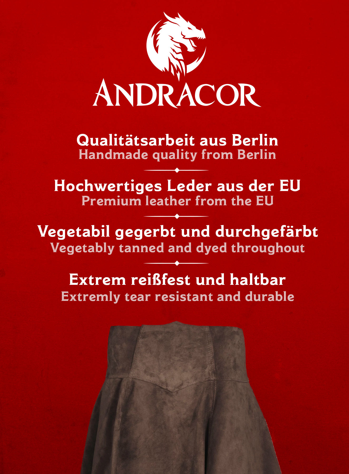 Wildlederrock - Amazone