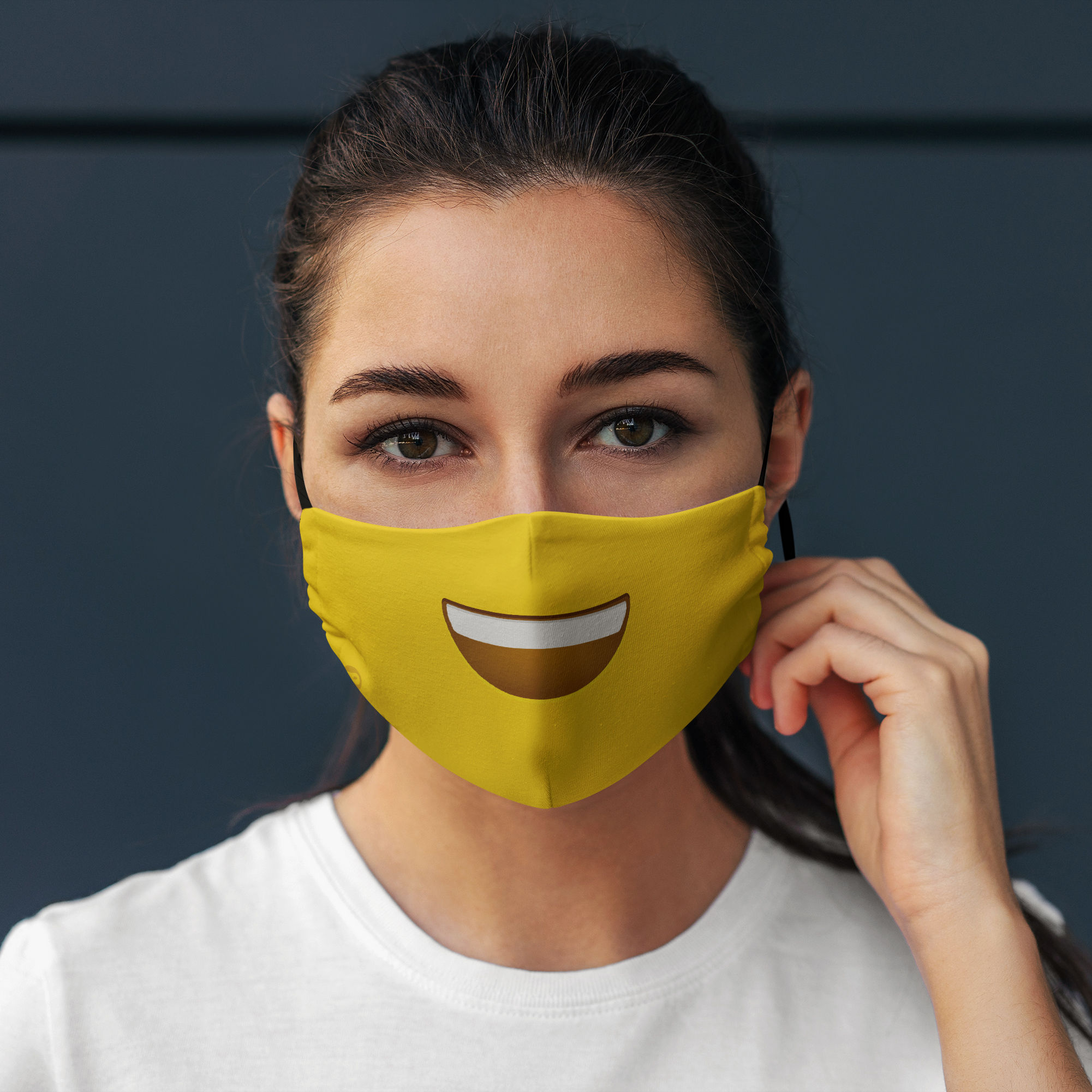 Stoffmaske Smiley Emoji