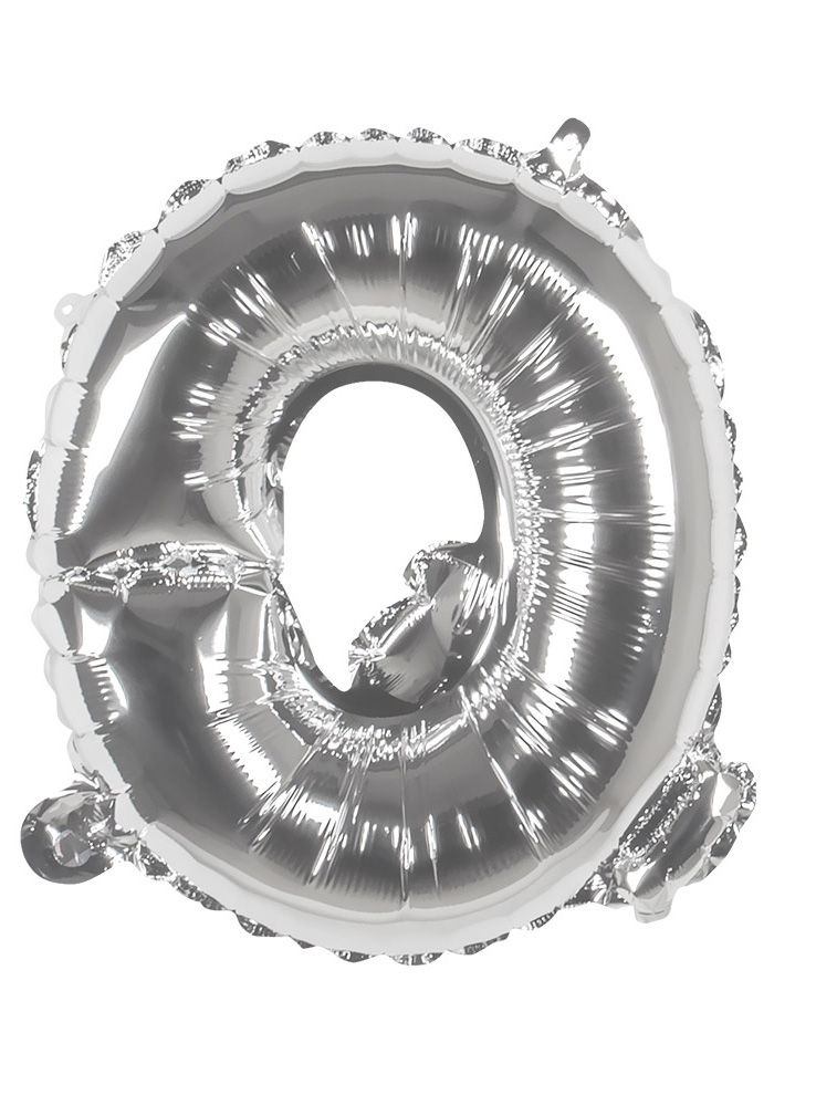Folienballon Buchstabe Q silber 36 cm