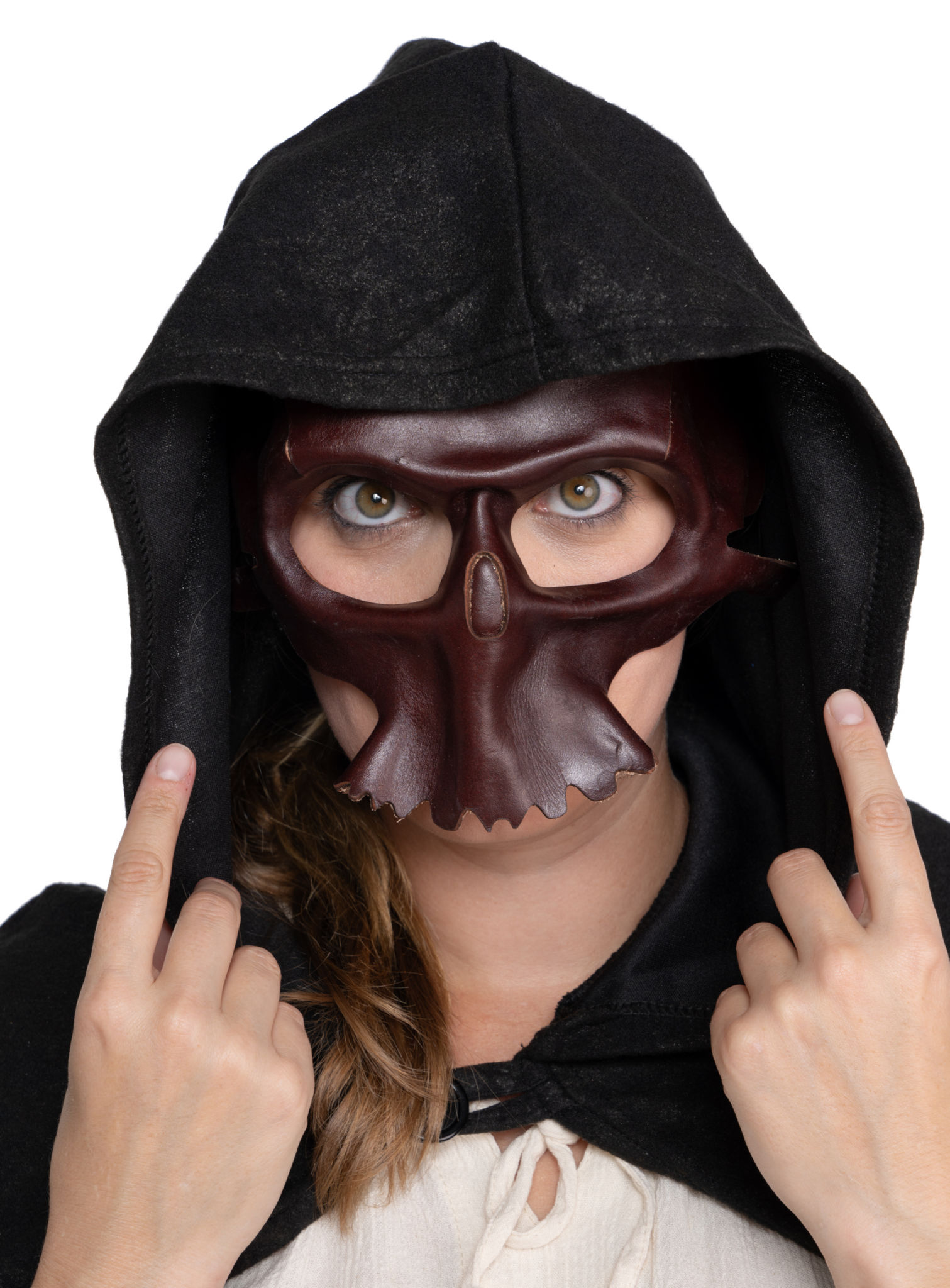 Ledermaske - Totenkopf