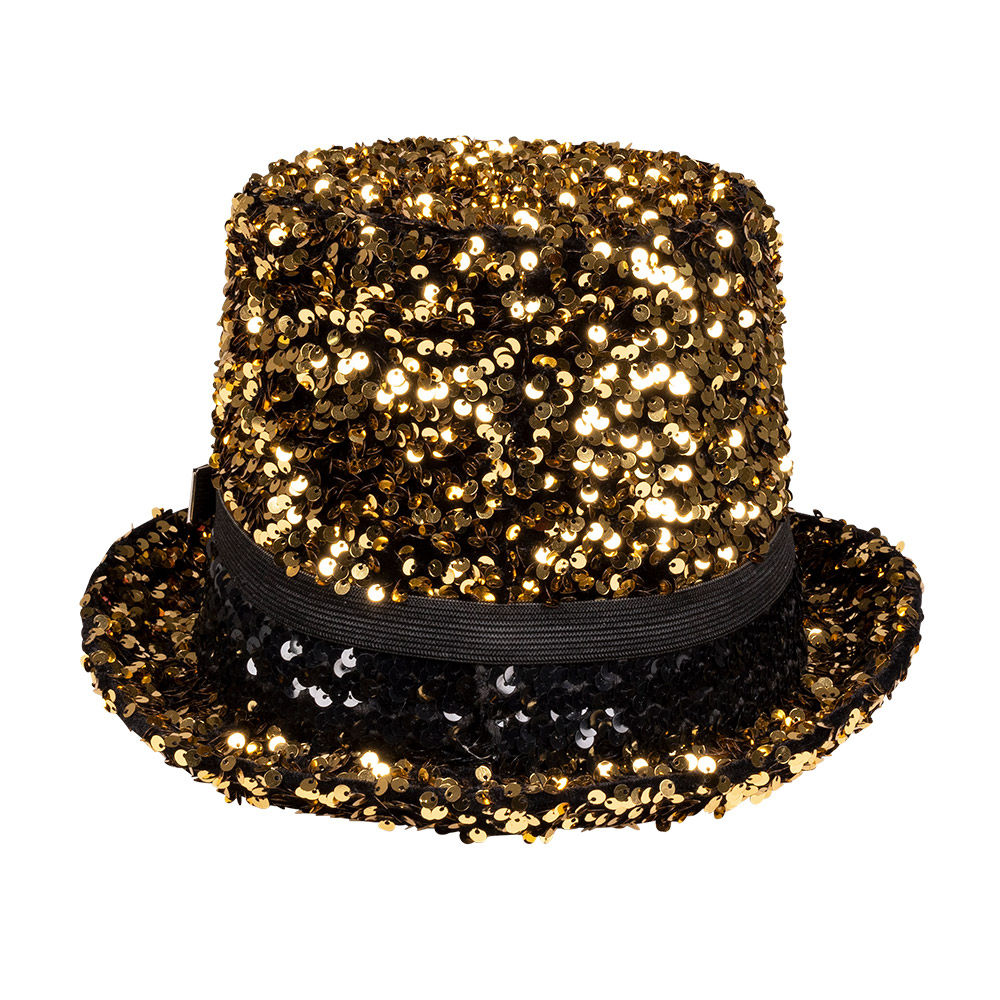 Glitzergold Steampunk-Zylinder