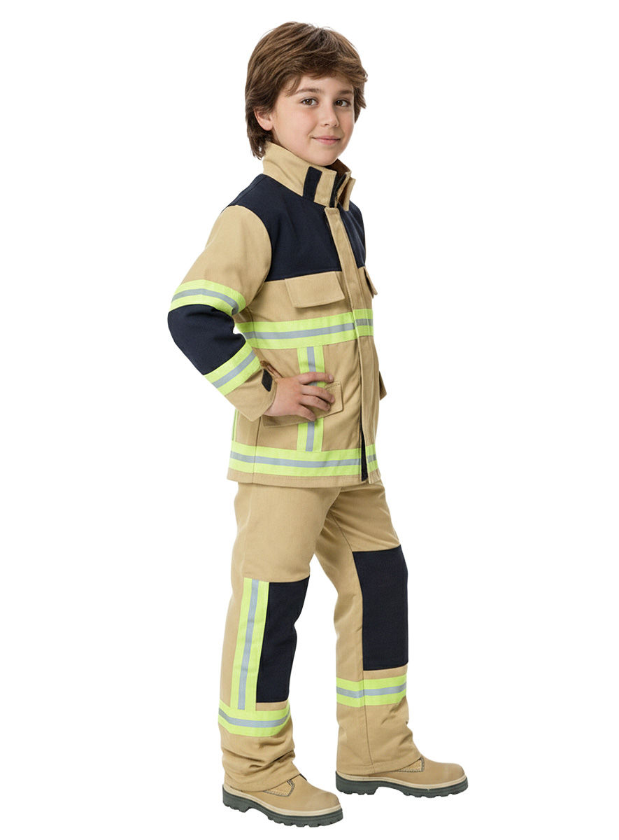 Feuerwehr Kostüm für Kinder sandfarben
