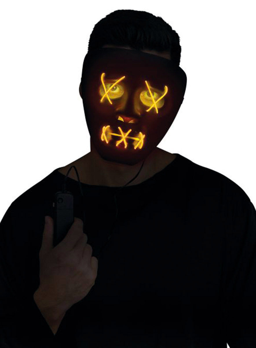Dead Eyes Leuchtmaske gelb