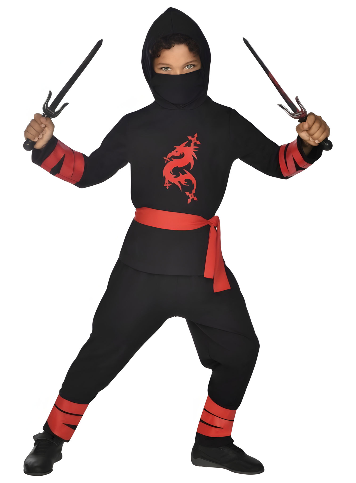 Ninja Kostüm für Kinder schwarz