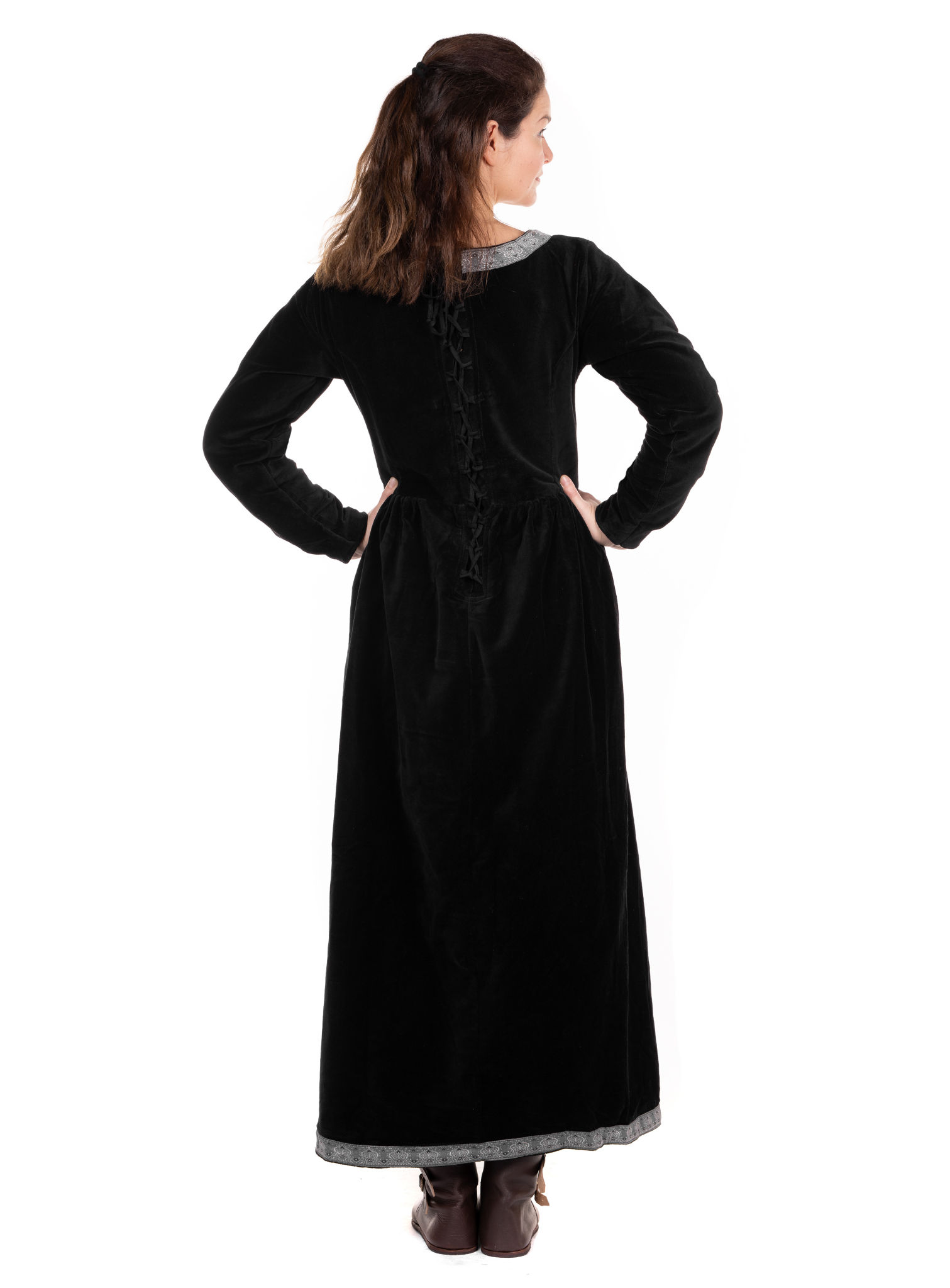 Zauberin Samtkleid dunkelrot