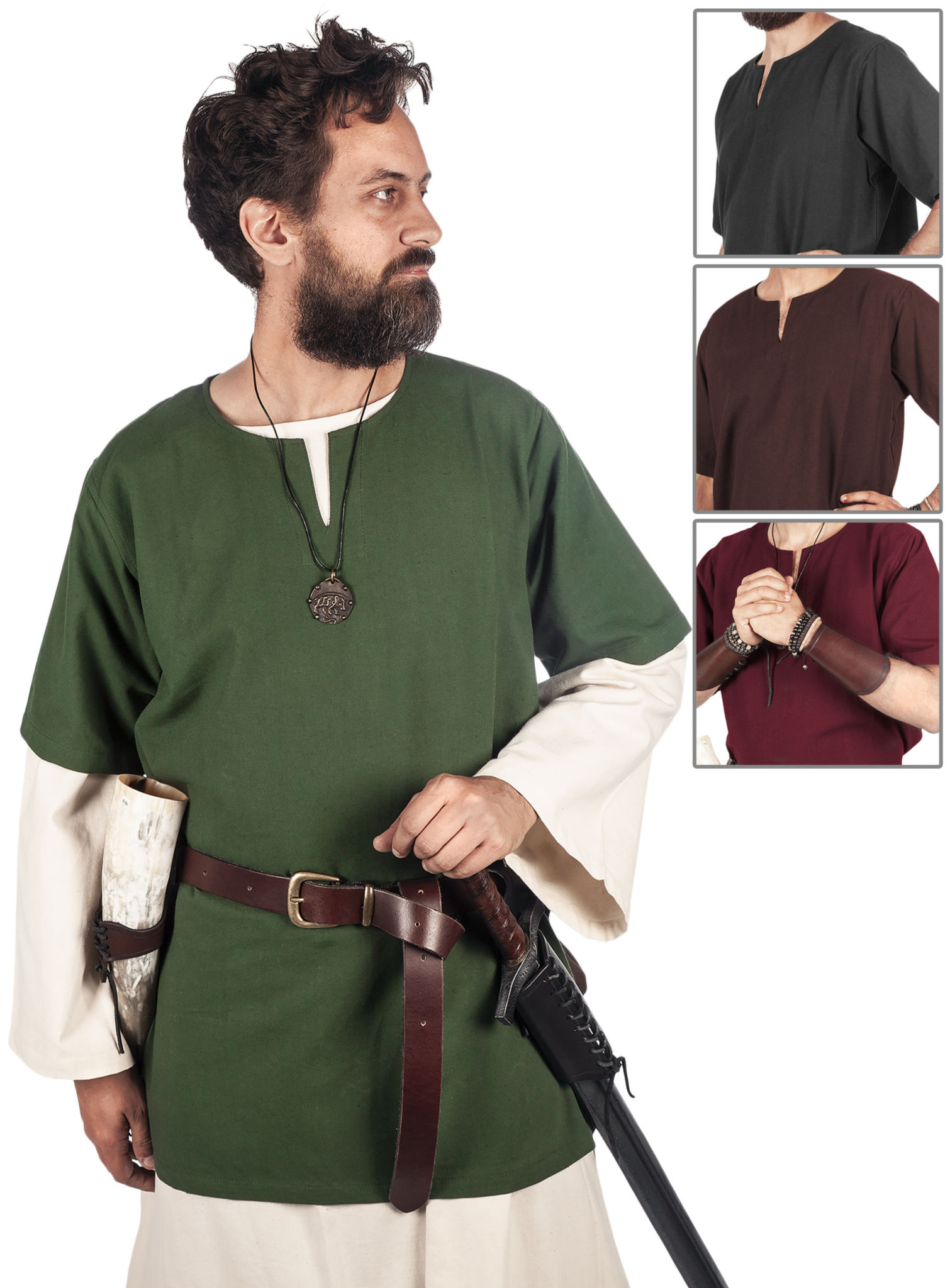 Mittelalter Kurzarm Tunika - Rumold