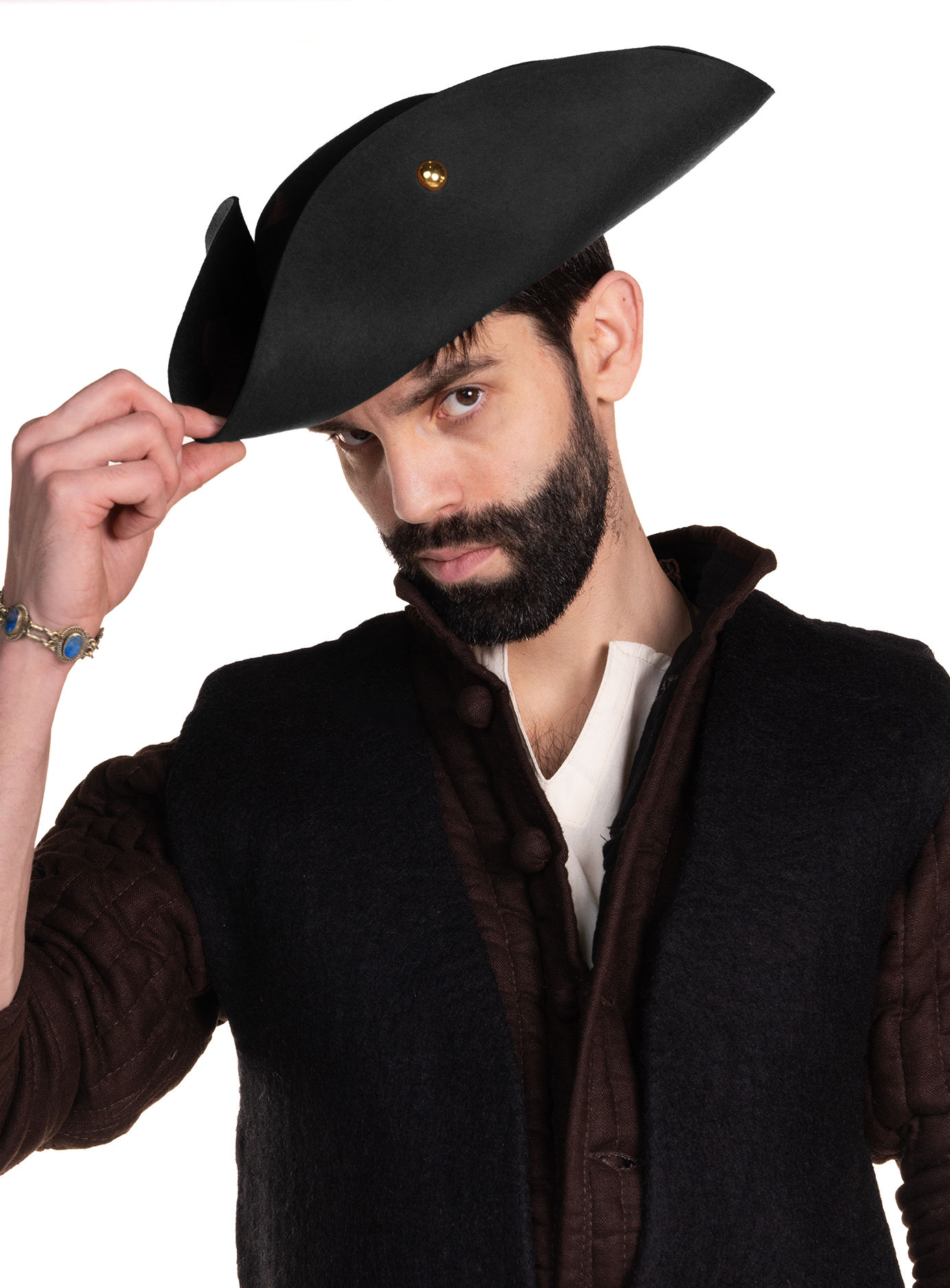 Piratenhut Dreispitz aus Wollfilz - Henry