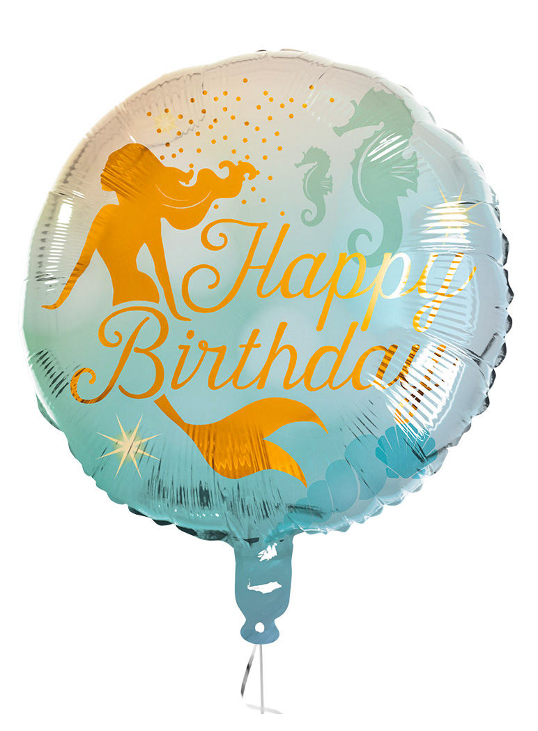 Happy Birthday Folienballon Meerjungfrau