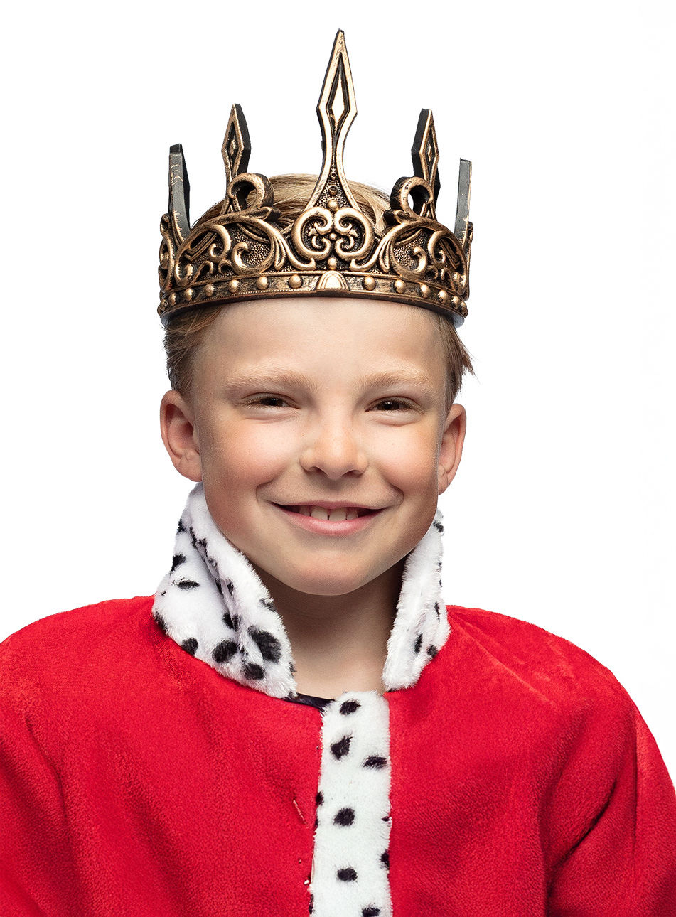 Fantasy Königskrone gold aus Gummischaum