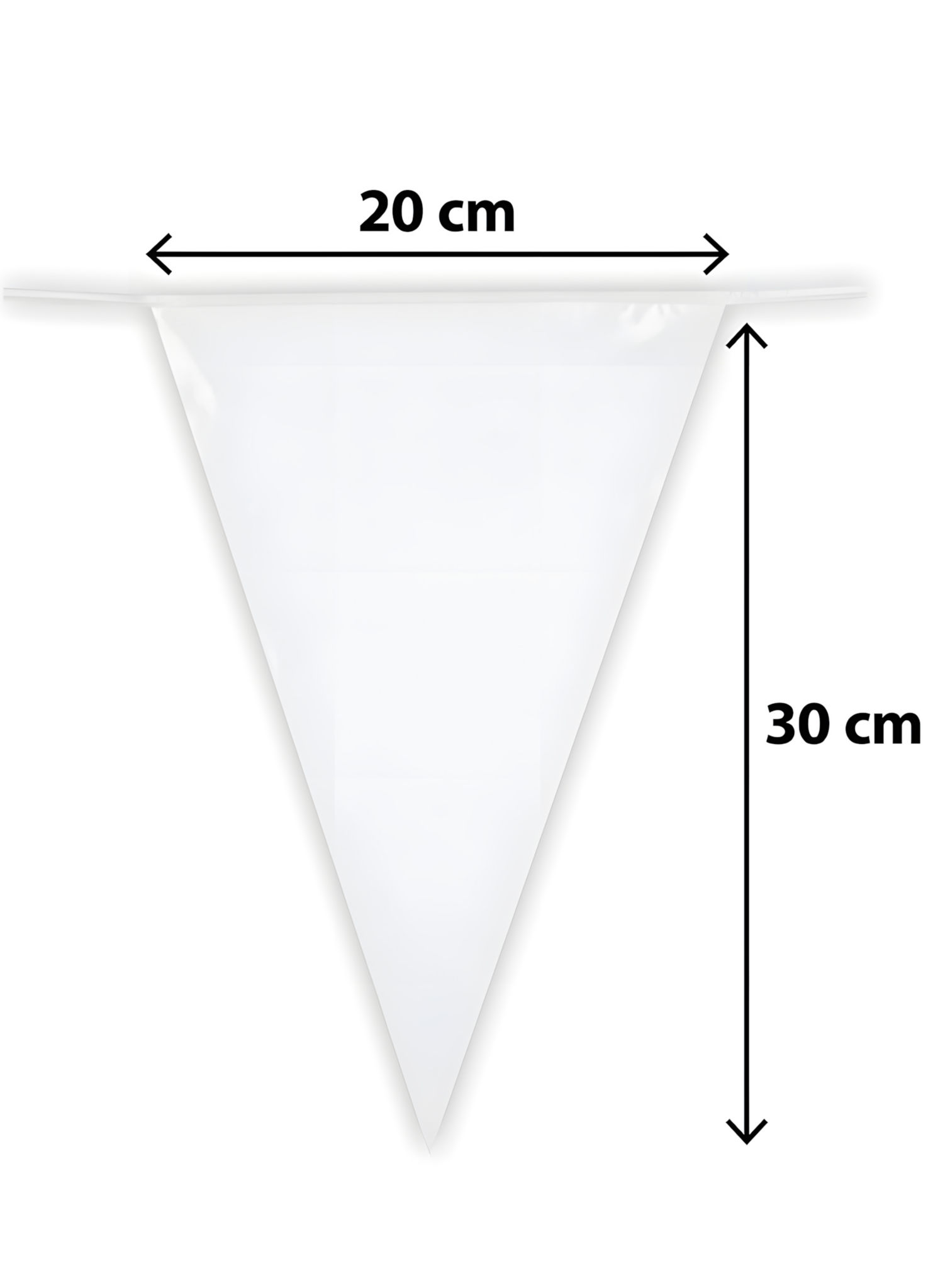 Wimpelkette weiß 10 Meter