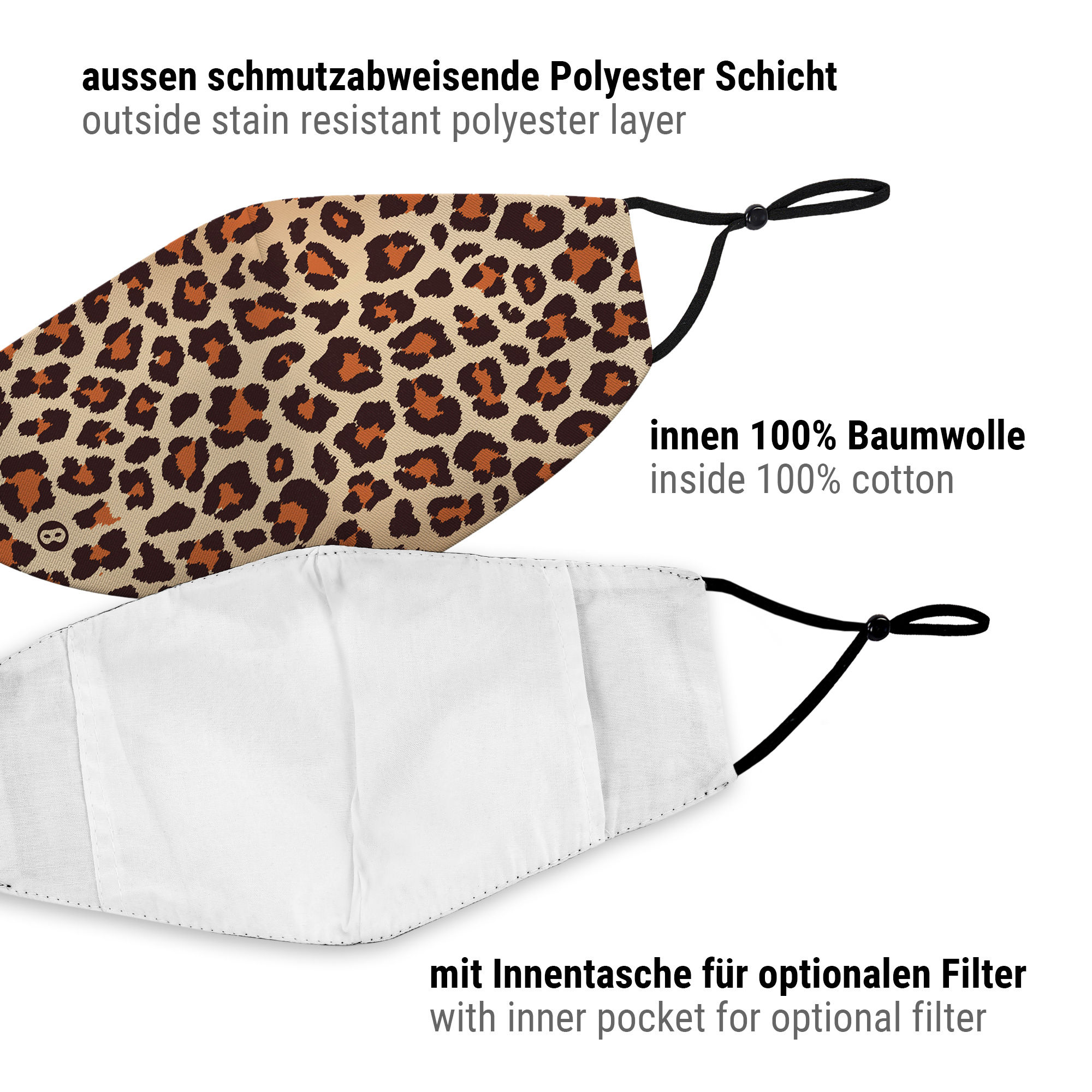 Stoffmaske Leopard