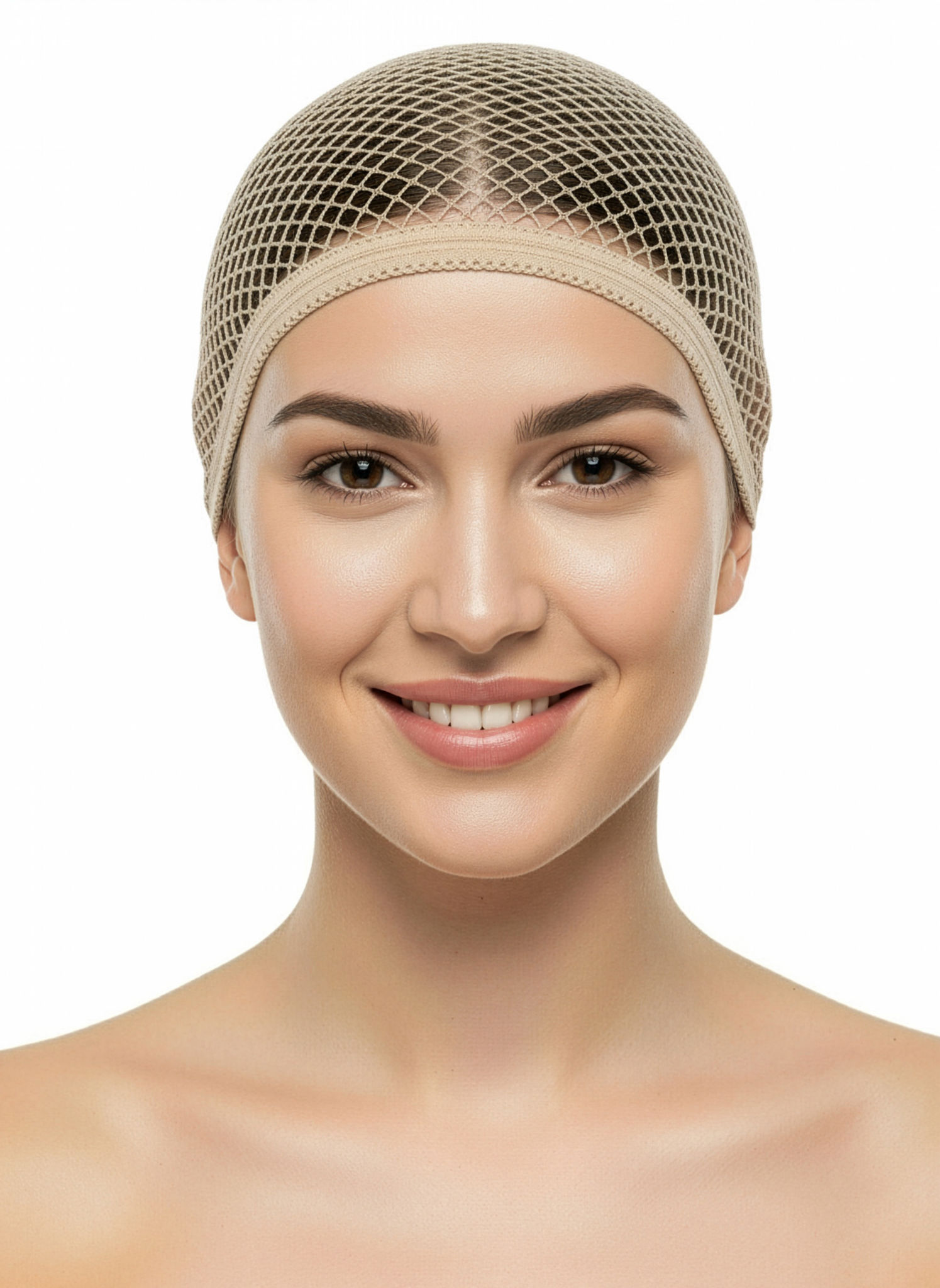 Haarnetz für Perücken beige