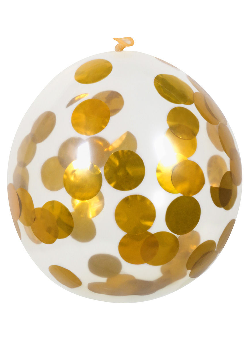 Konfettiballon gold 5 Stück