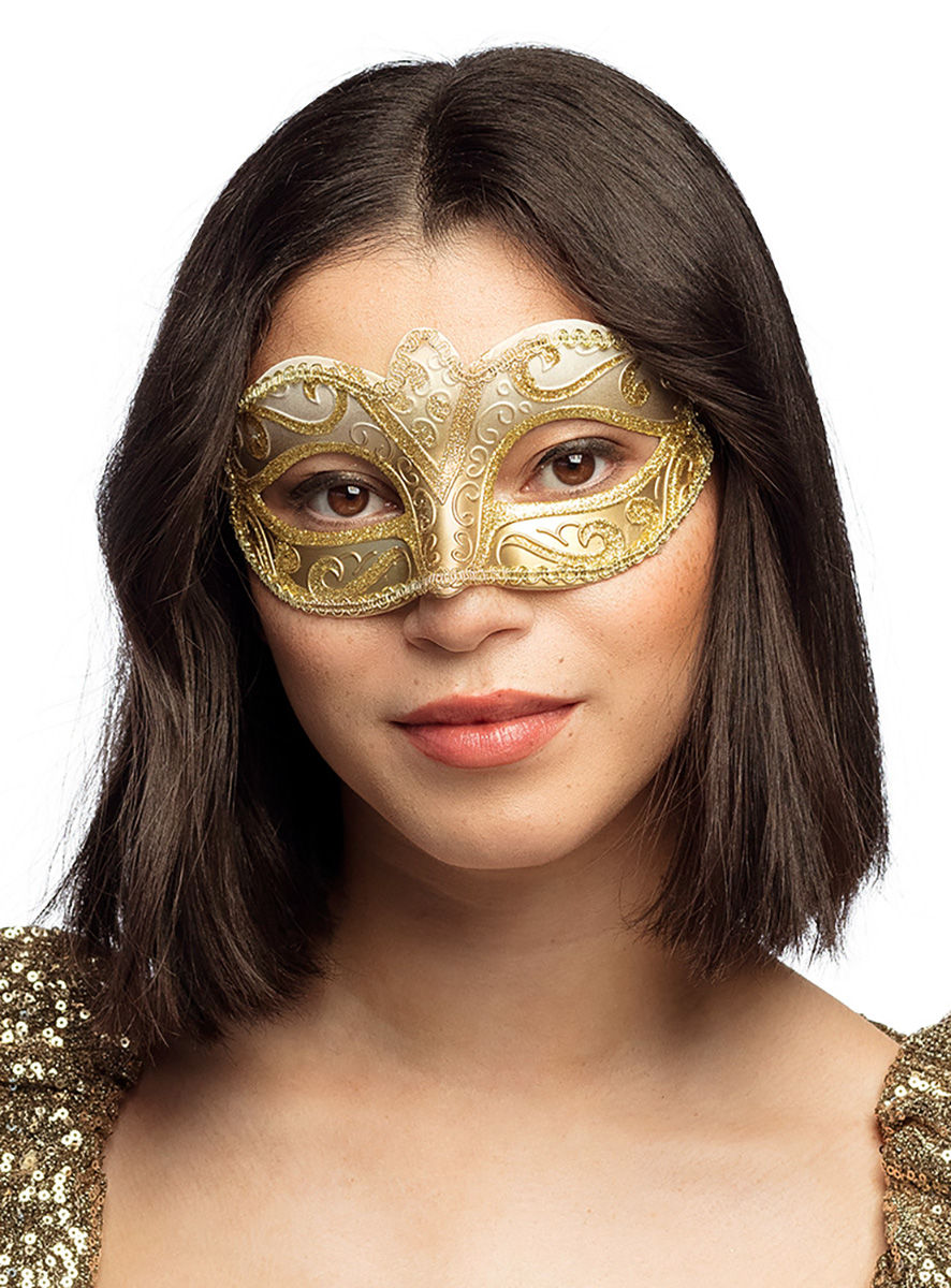 Venetiaans plastic masker goud