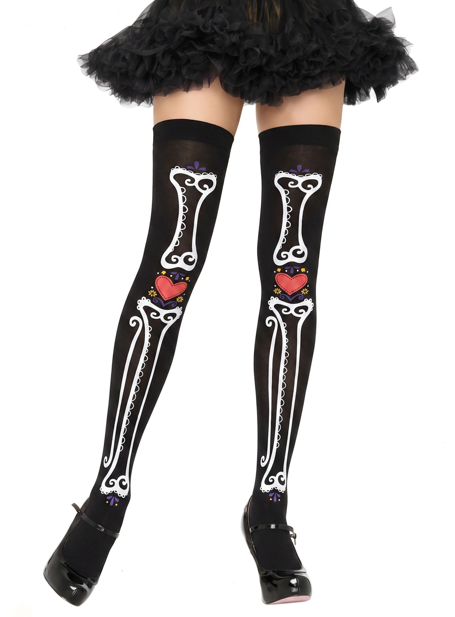 Dia de los Muertos Overknees