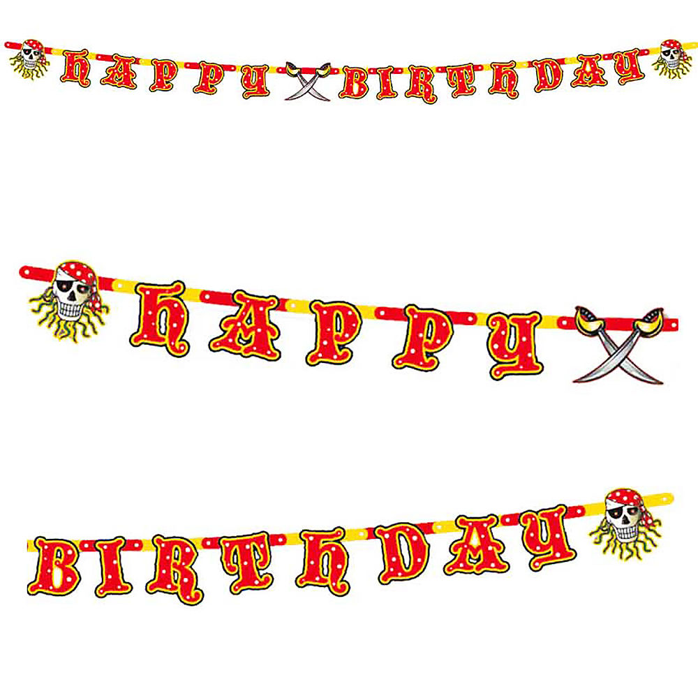 Piraten Kindergeburtstag Buchstabengirlande 2 Meter