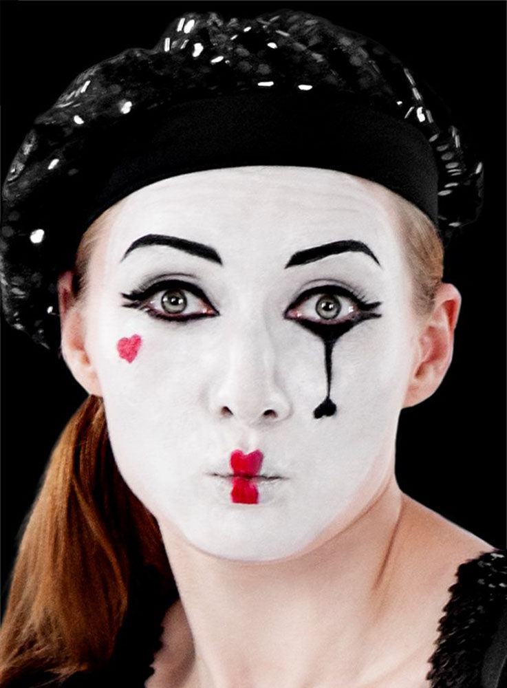 Aqua Make-up Set schwarz-weiß-rot