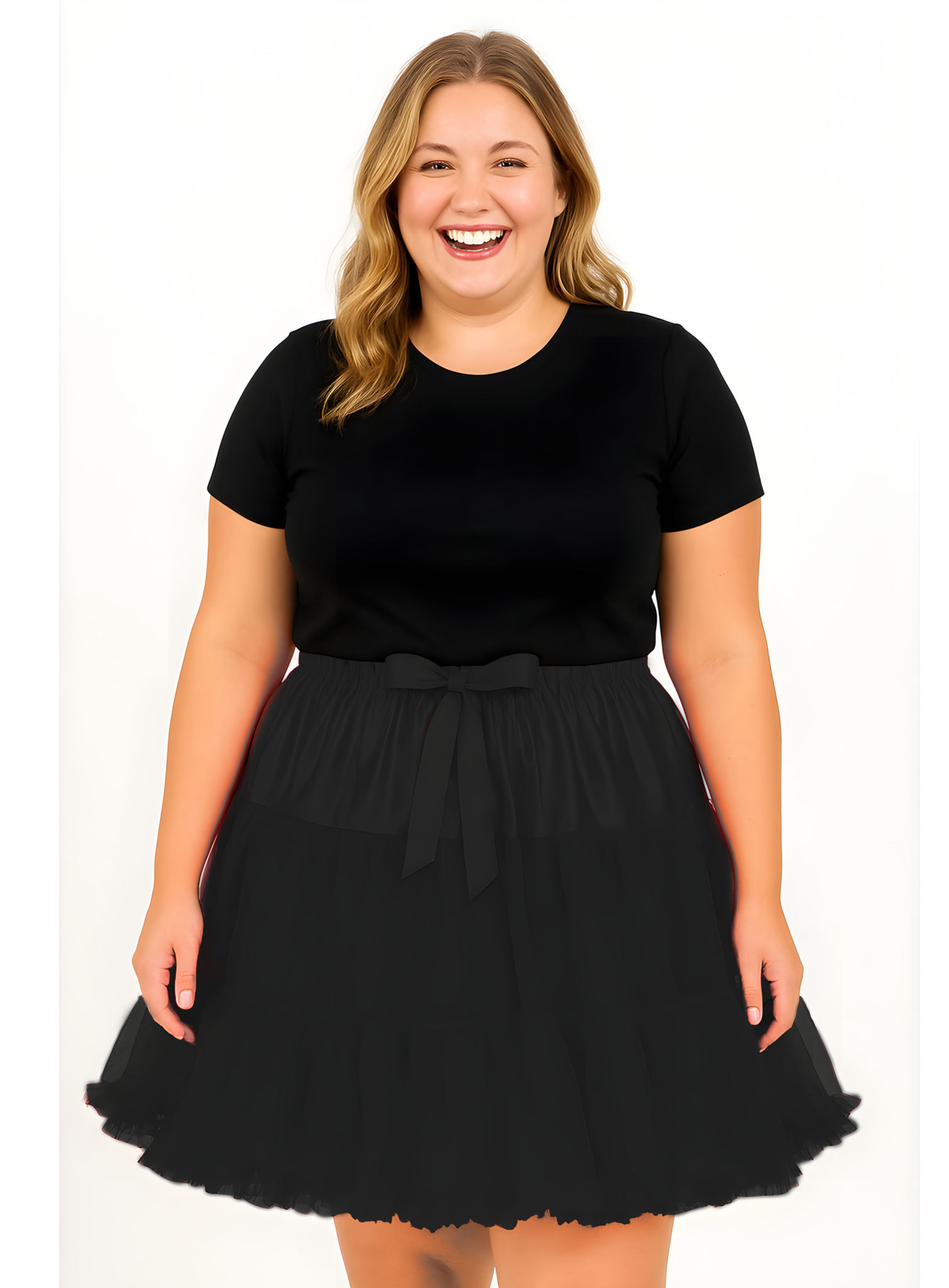 XXL ruches tutu zwart