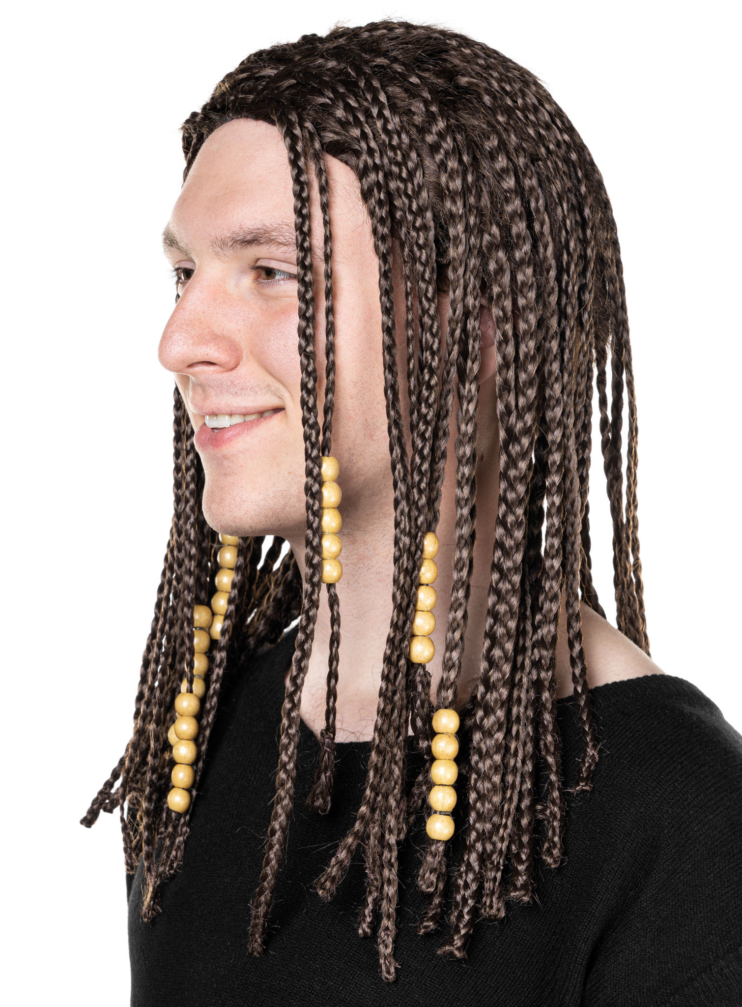 Braids mit Perlen – Flechtfrisur Perücke