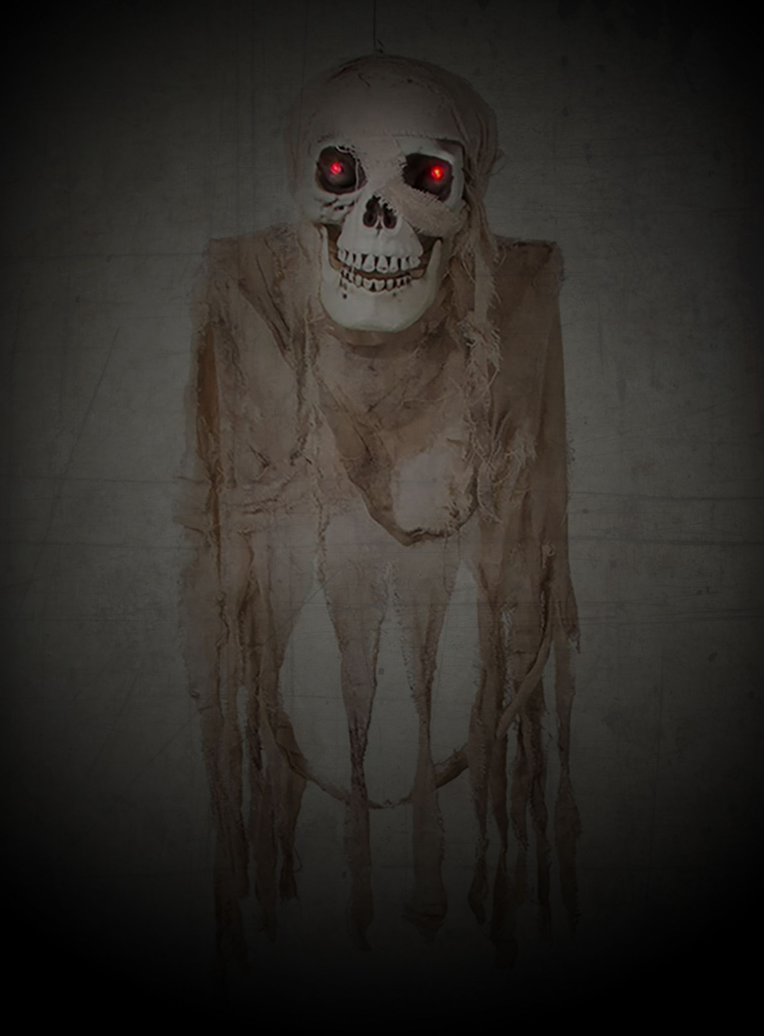 Helles Köpfchen Geist mit Schädel Halloween Deko