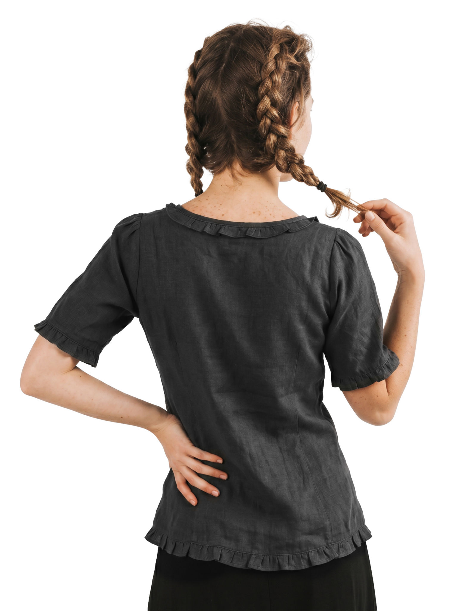 Mittelalter Kurzarm Damenbluse - Bea