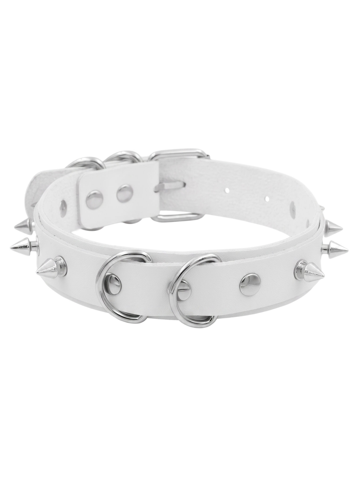 Halsband White Spikes