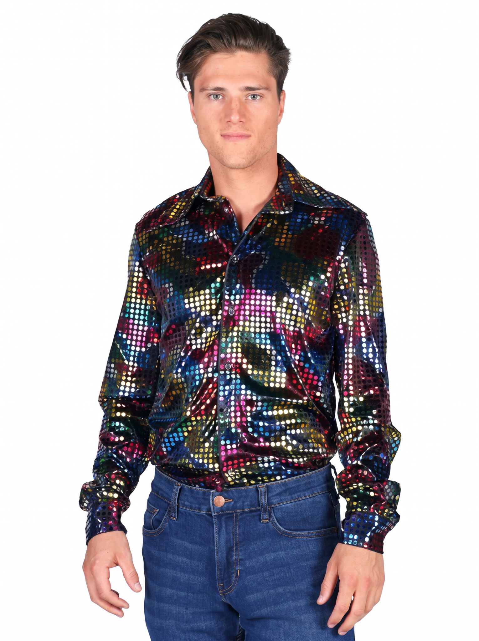 Discohemd schwarz