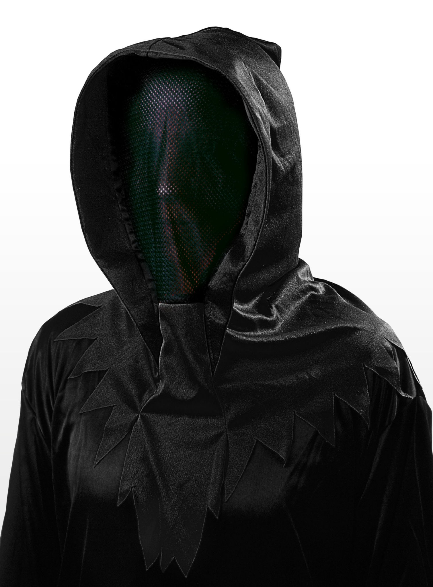 Geistermaske schwarz-schwarz
