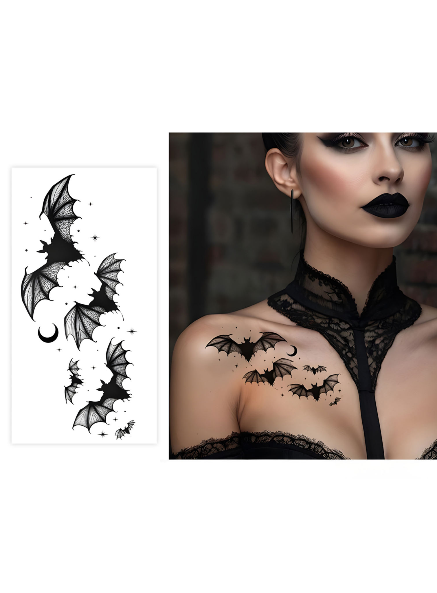 Fledermaus Klebetattoo