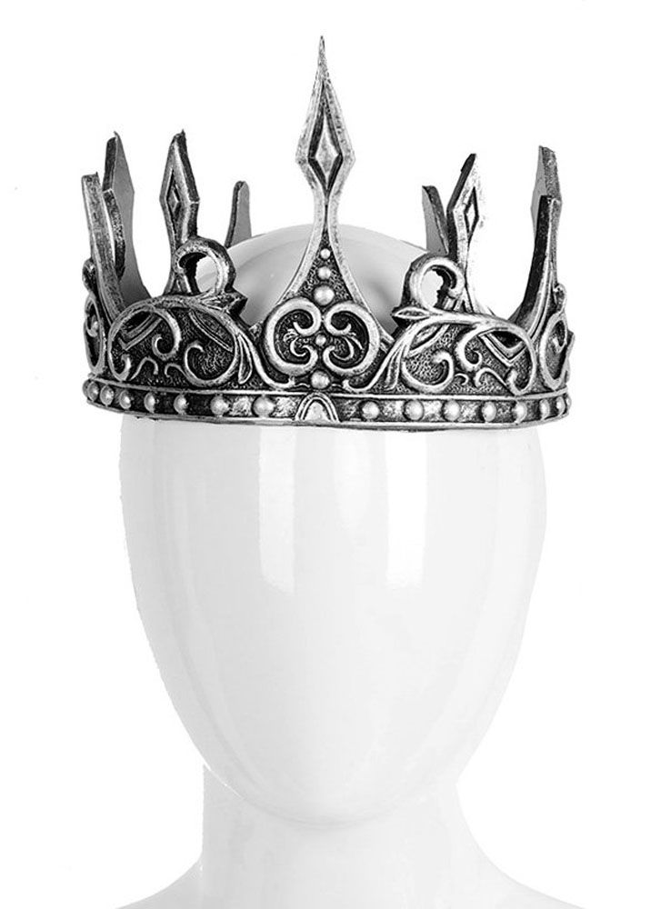 Fantasy koningskroon zilver van schuimrubber