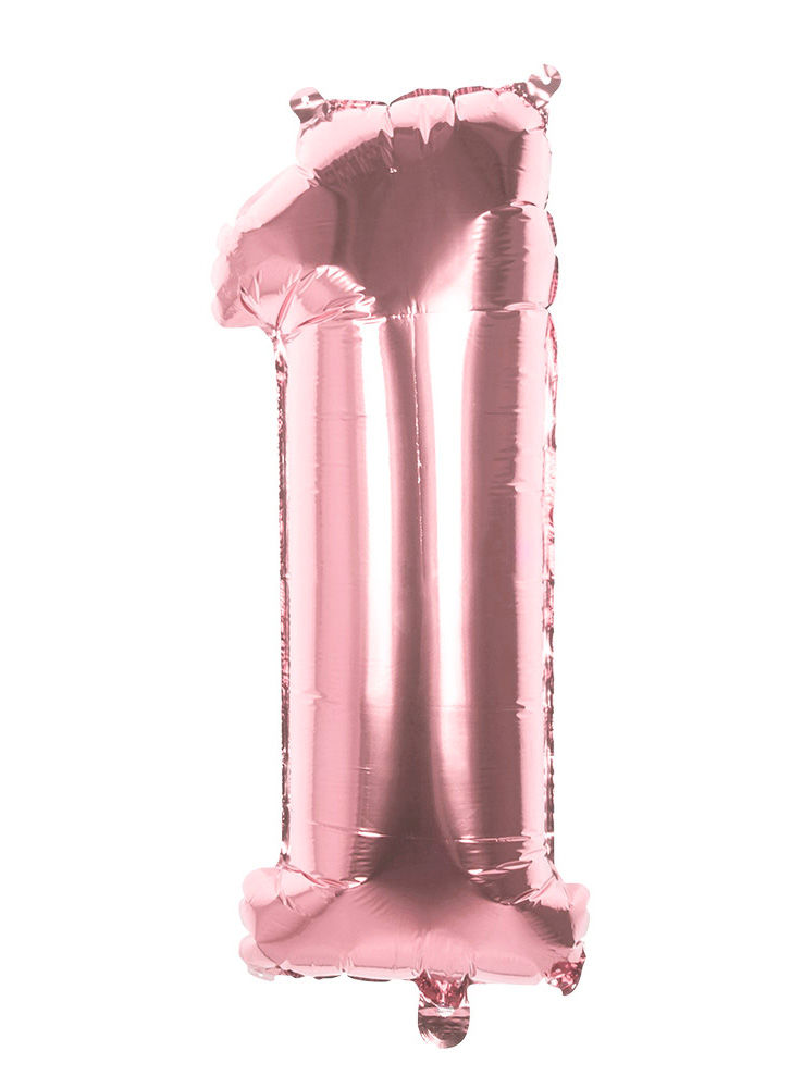 Folienballon Zahl 1 rosegold 86 cm