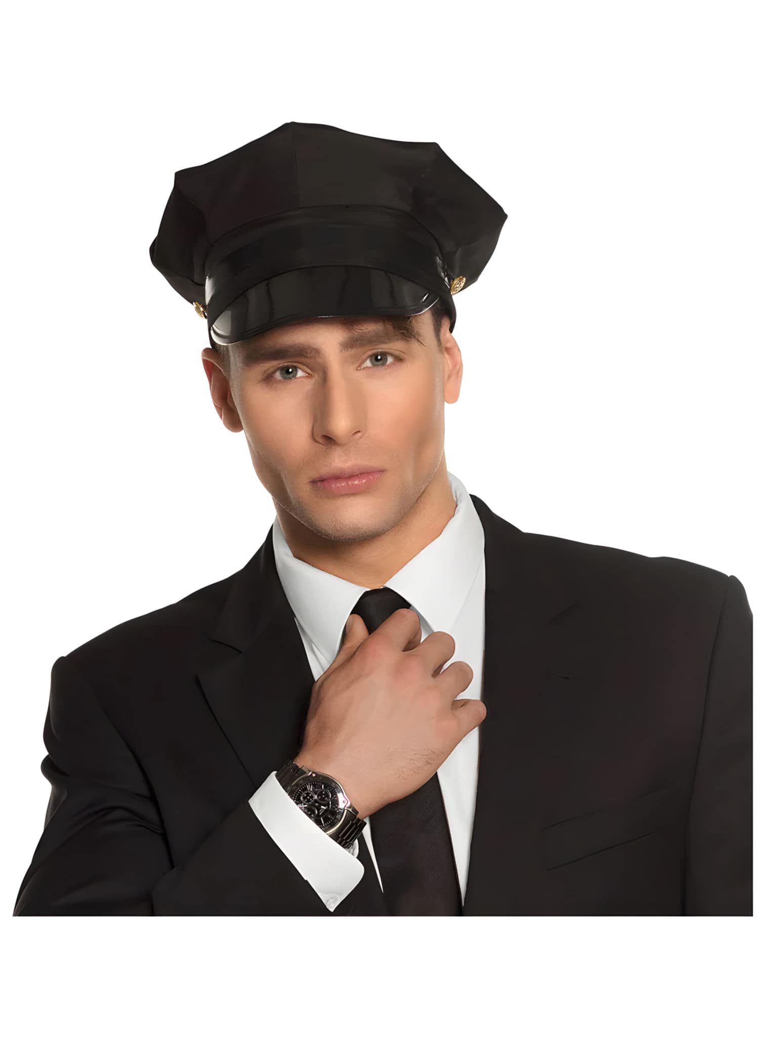 Schwarze Chauffeursmütze