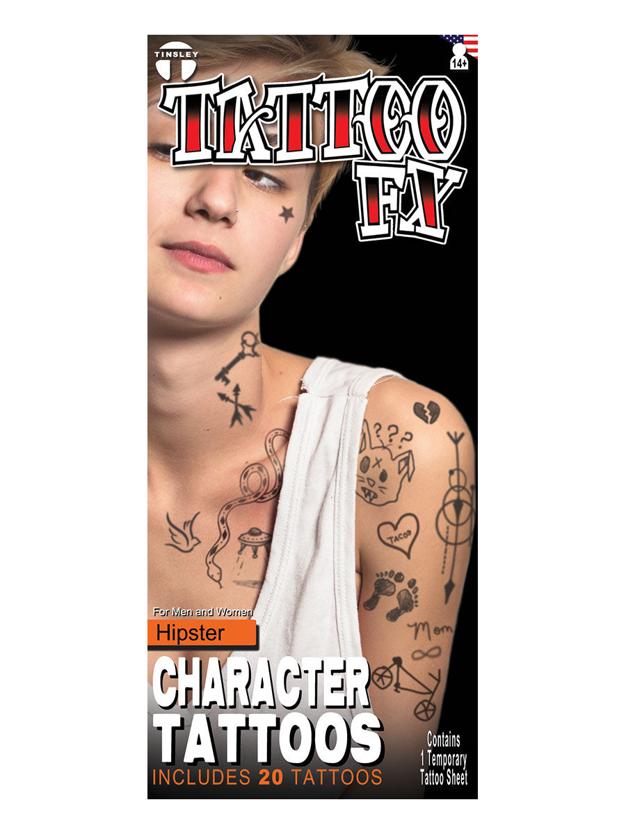 Hipster Klebe-Tattoos