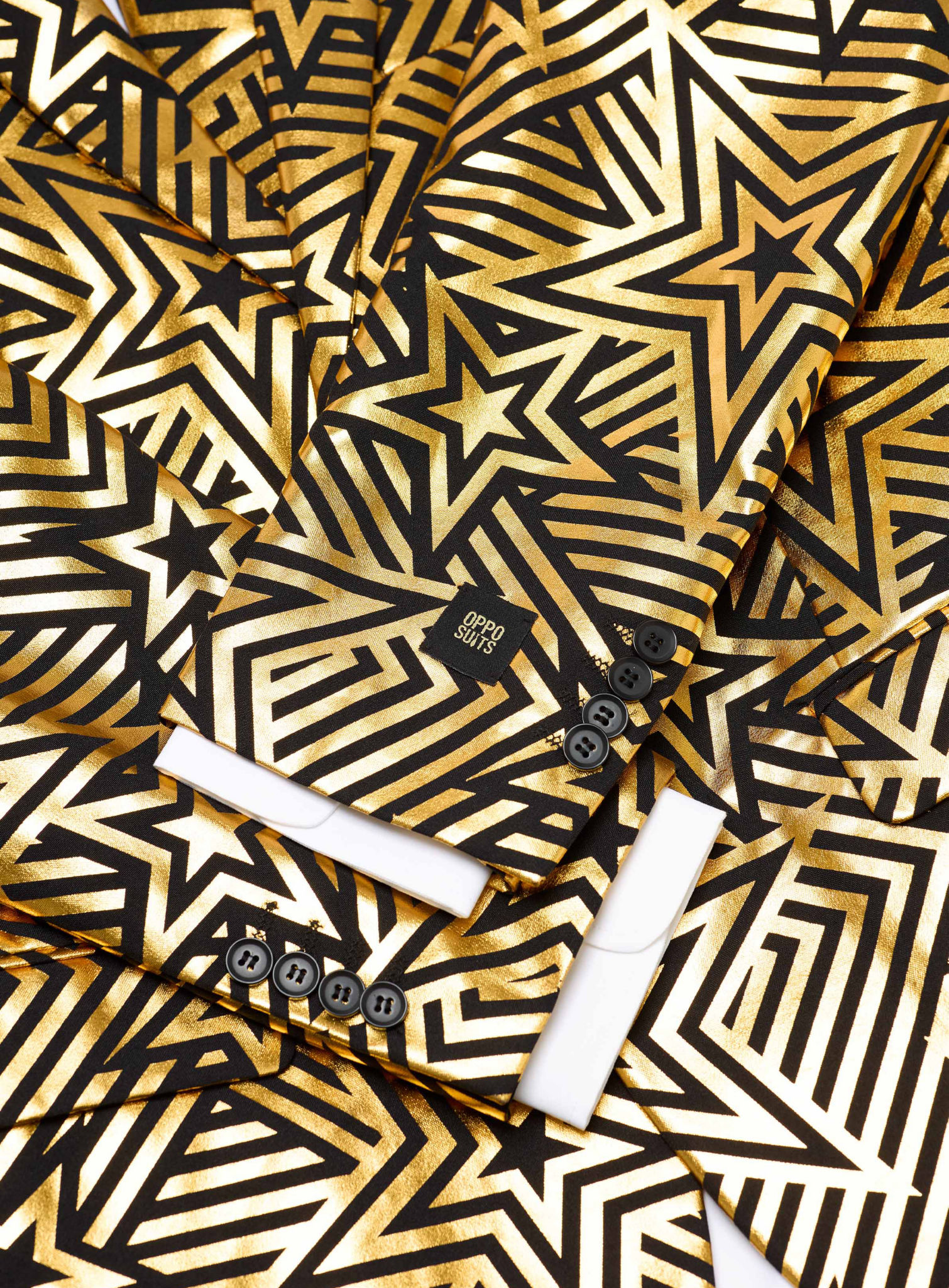 OppoSuits Golden Geo Star Anzug