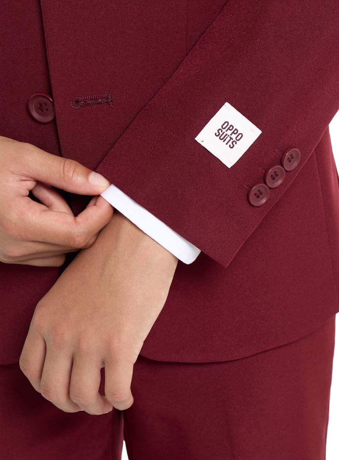 OppoSuits Teen Blazing Burgundy Anzug für Jugendliche
