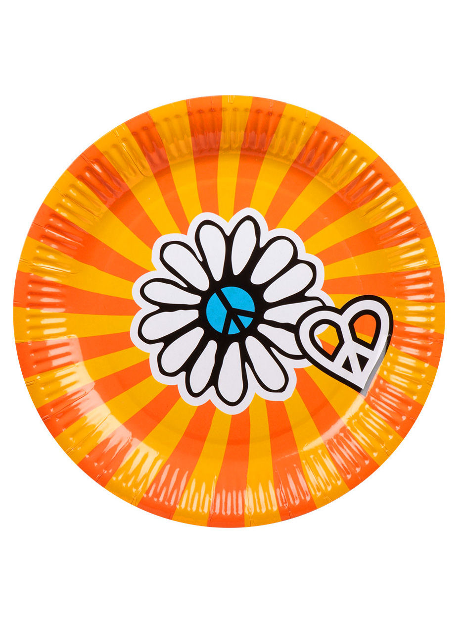 Hippie Pappteller 6 Stück
