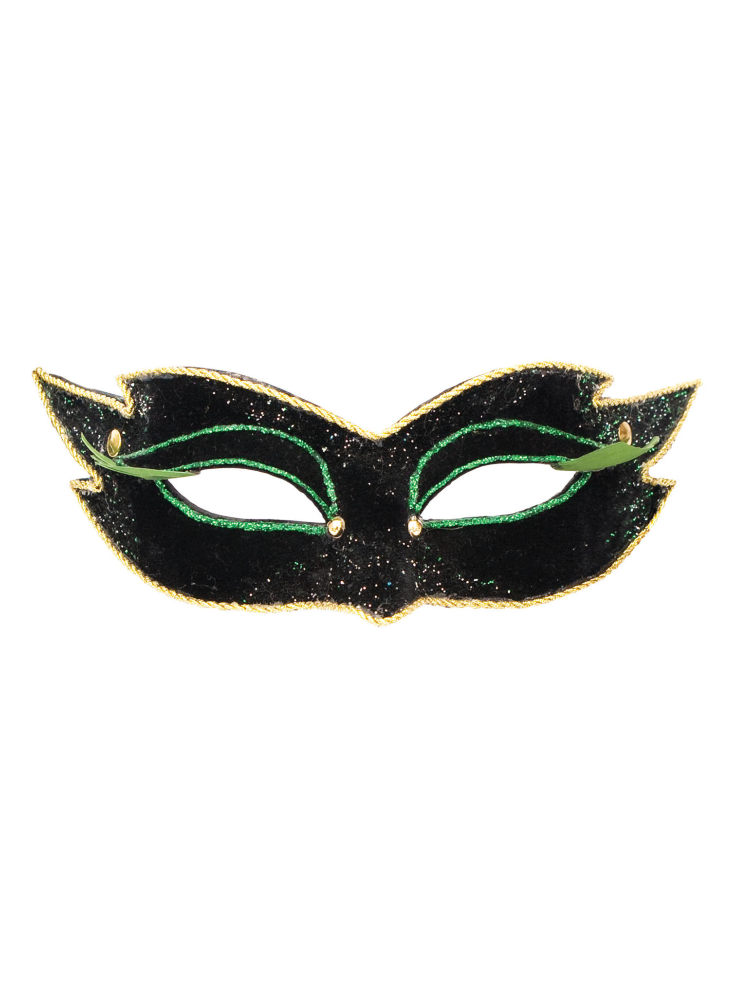 Colombina velluto mezzo nero Venezianische Maske