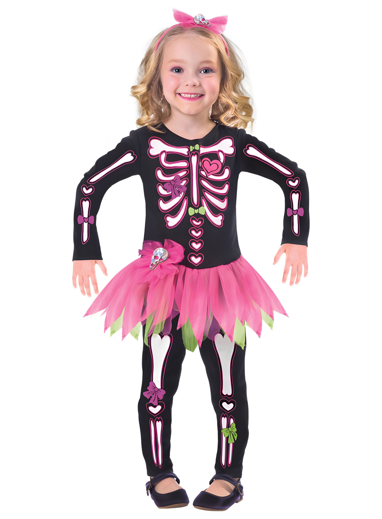 Sweet Skeleton Girl Kostüm für Kinder
