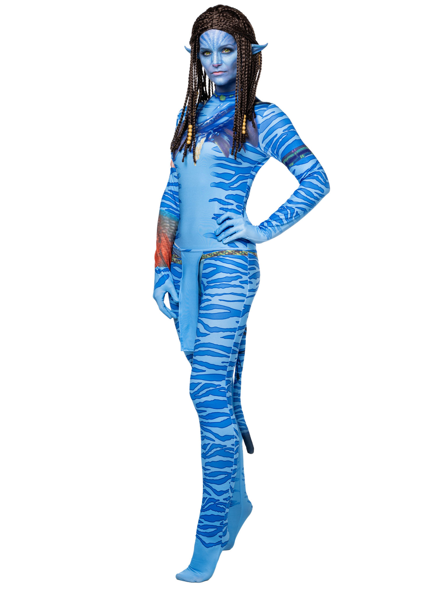 Blaue Stammeskriegerin Kostüm für Frauen