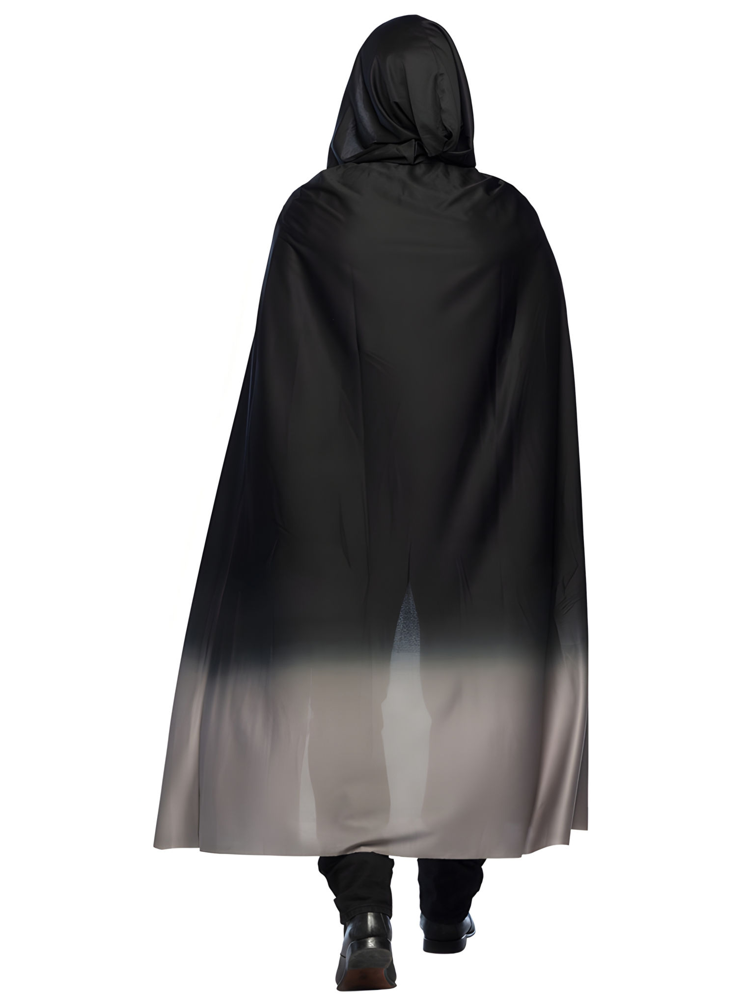 Obscuritas Cape mit Kapuze schwarz-grau